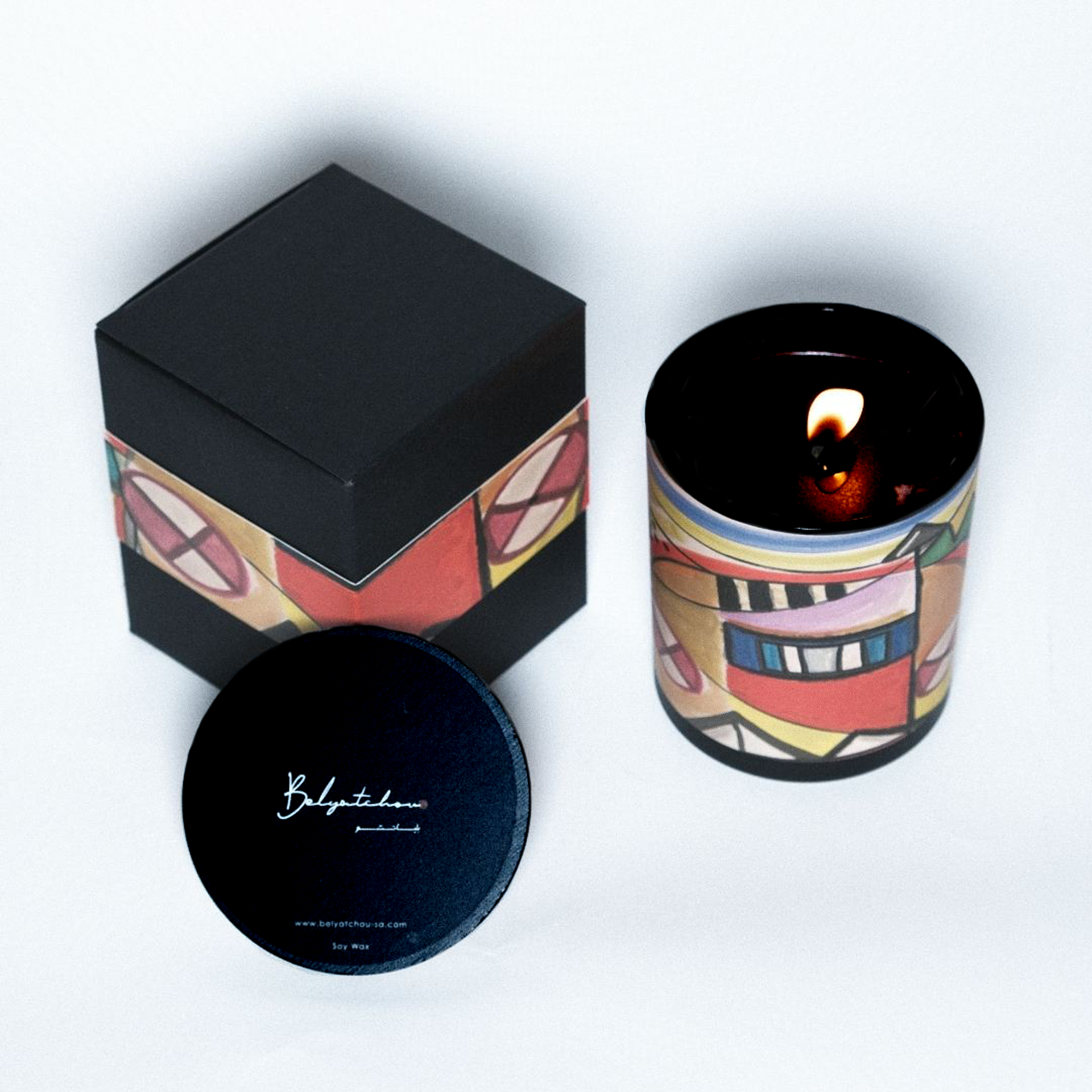 Amber Ocean 650g Geometric Colorful Soy Candle by Belyatchou