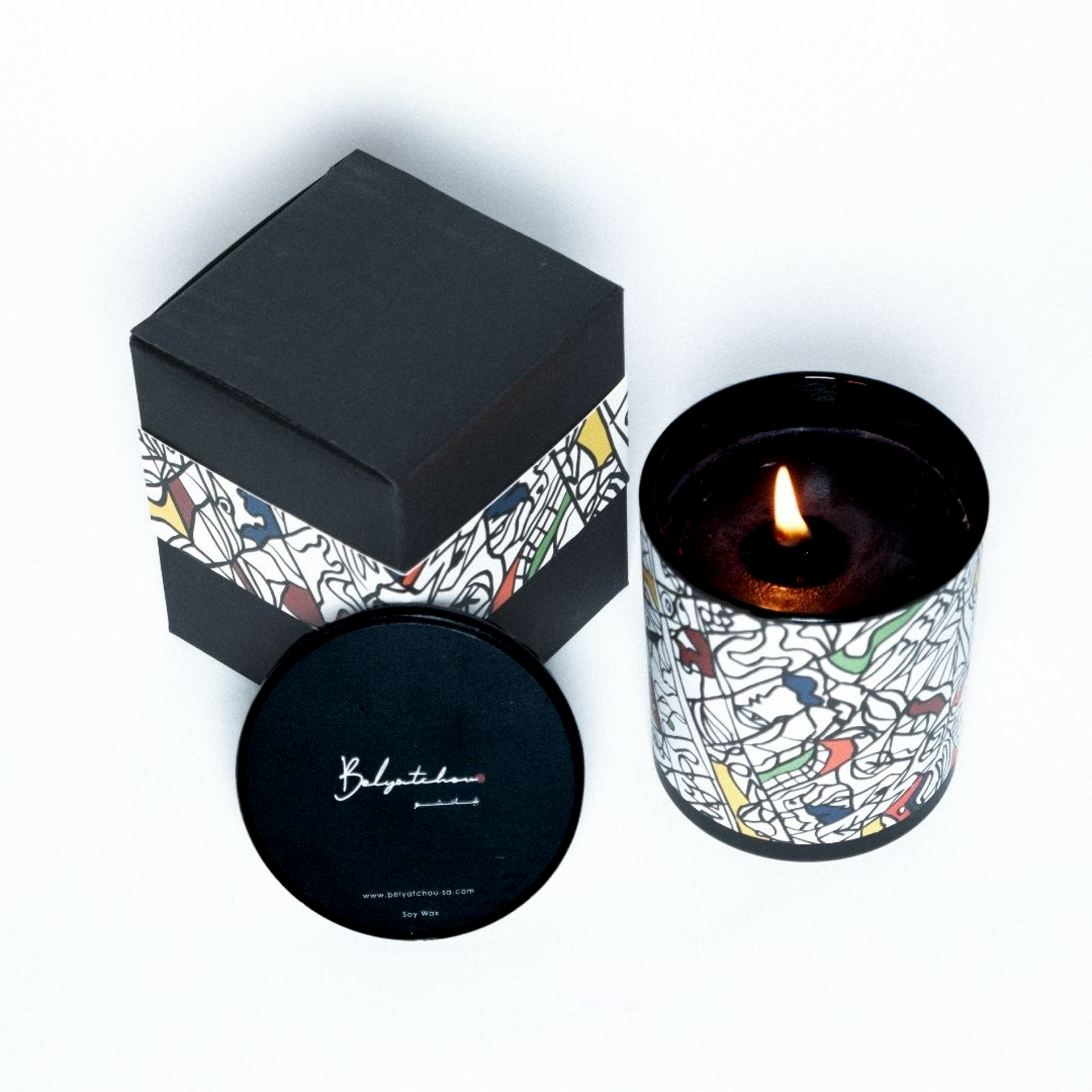 Jasmine 280g Vibrant Colorful Soy Candle by Belyatchou