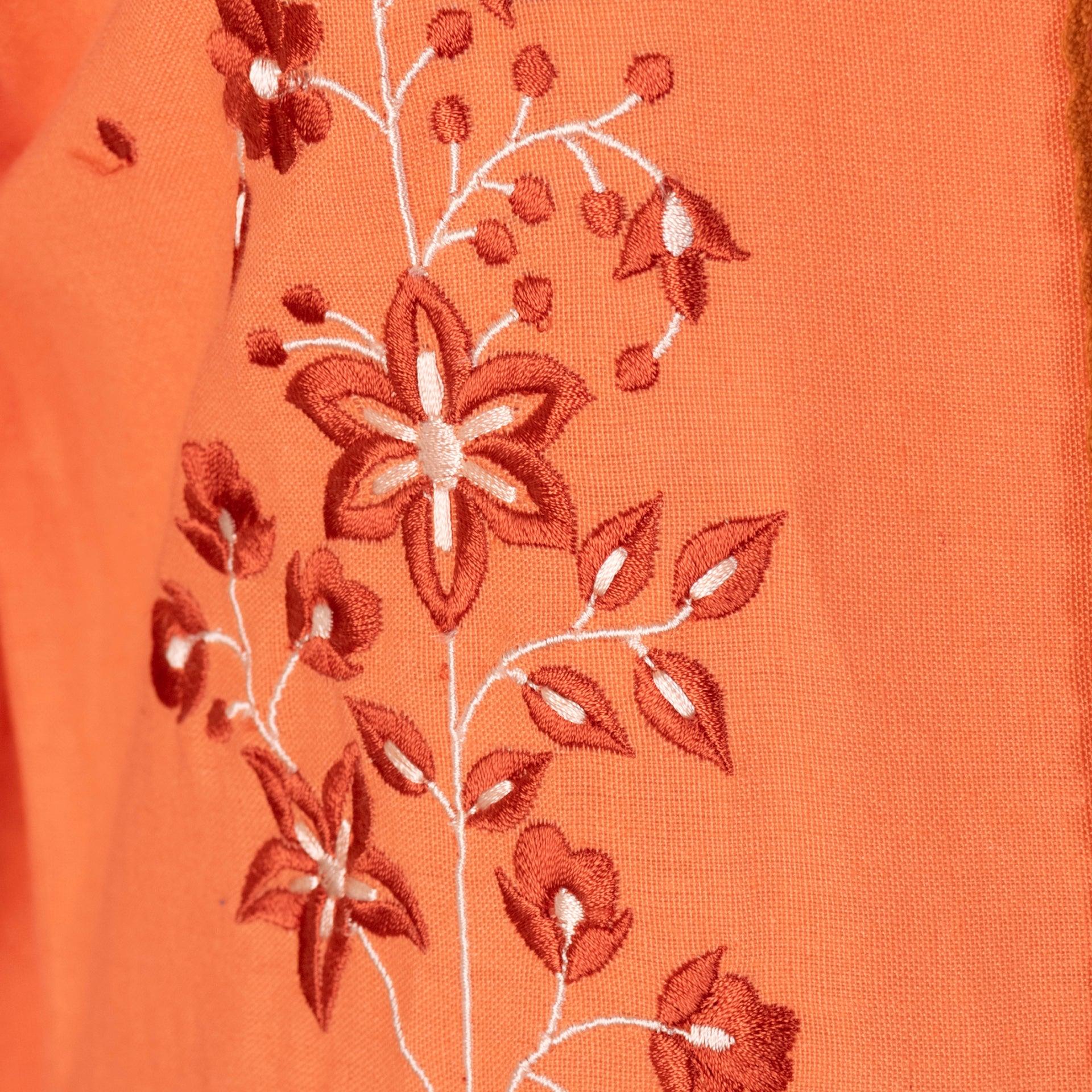 Coral embroidery Jalabiya From Darzah - WECRE8