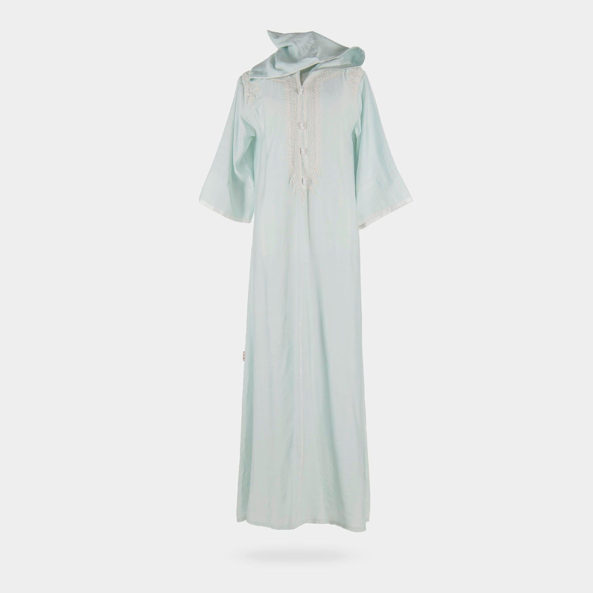 Cyan Hooded Abaya From Darzah - WECRE8