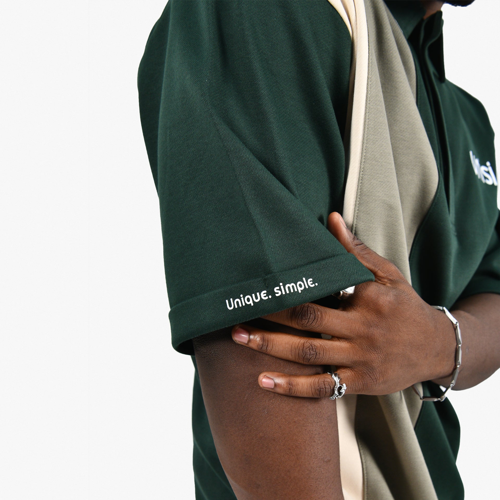 Dark Green & Gray Polo Shirt From Unisi - WECRE8