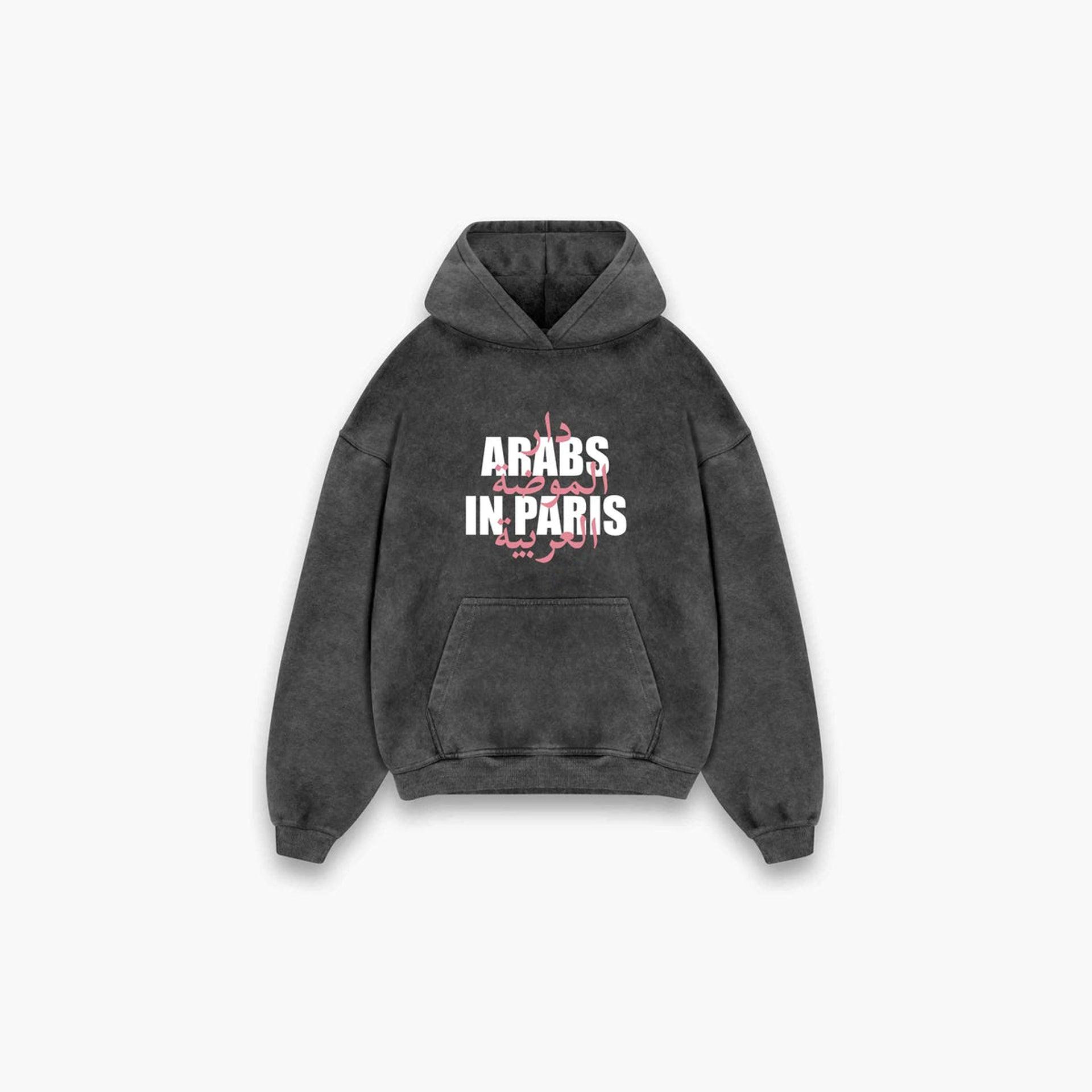 Dark Grey Arabs in Paris Hoodie From Shashka - WECRE8