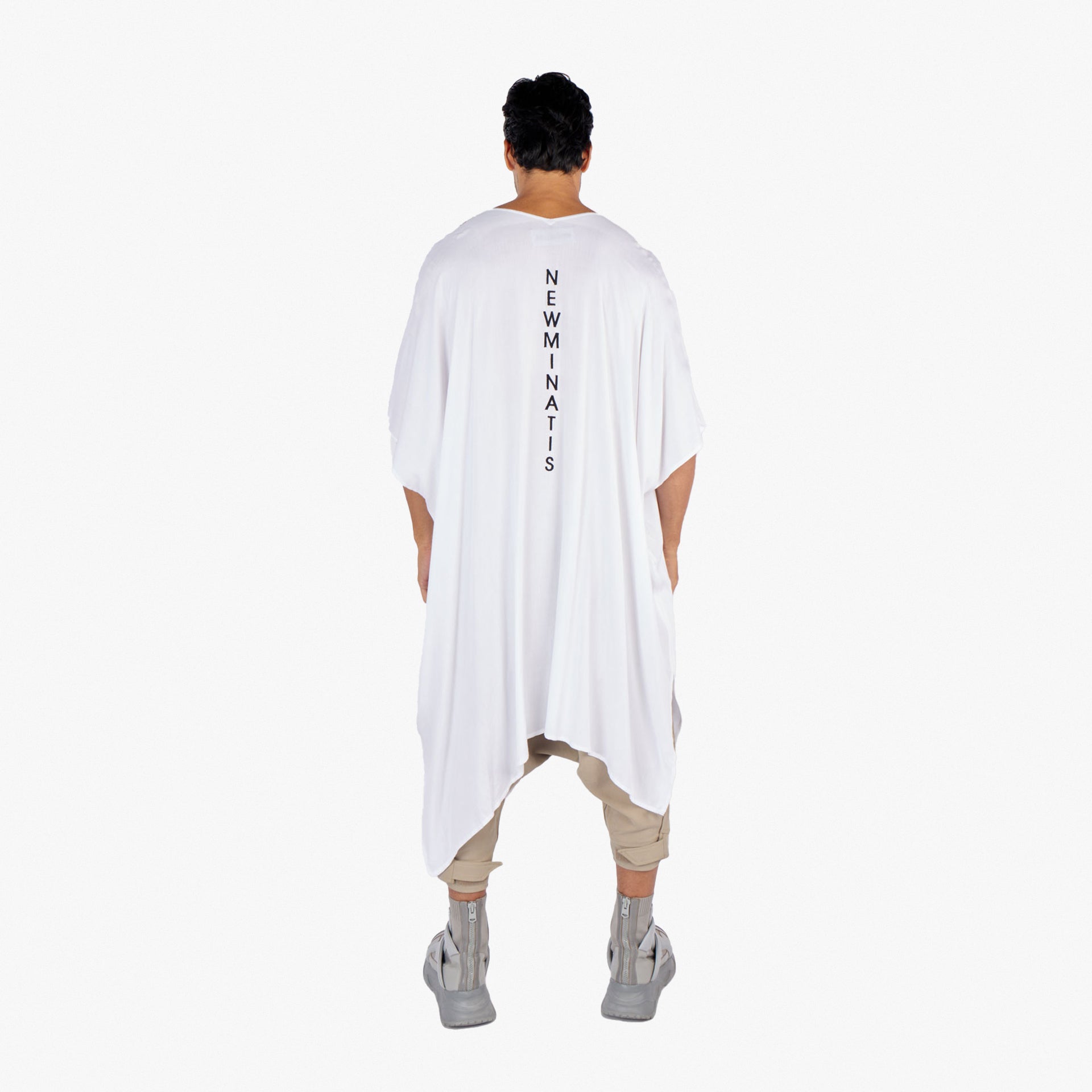 Elysian Unisex White Short Sleeve Kimono by Newminatis - WECRE8