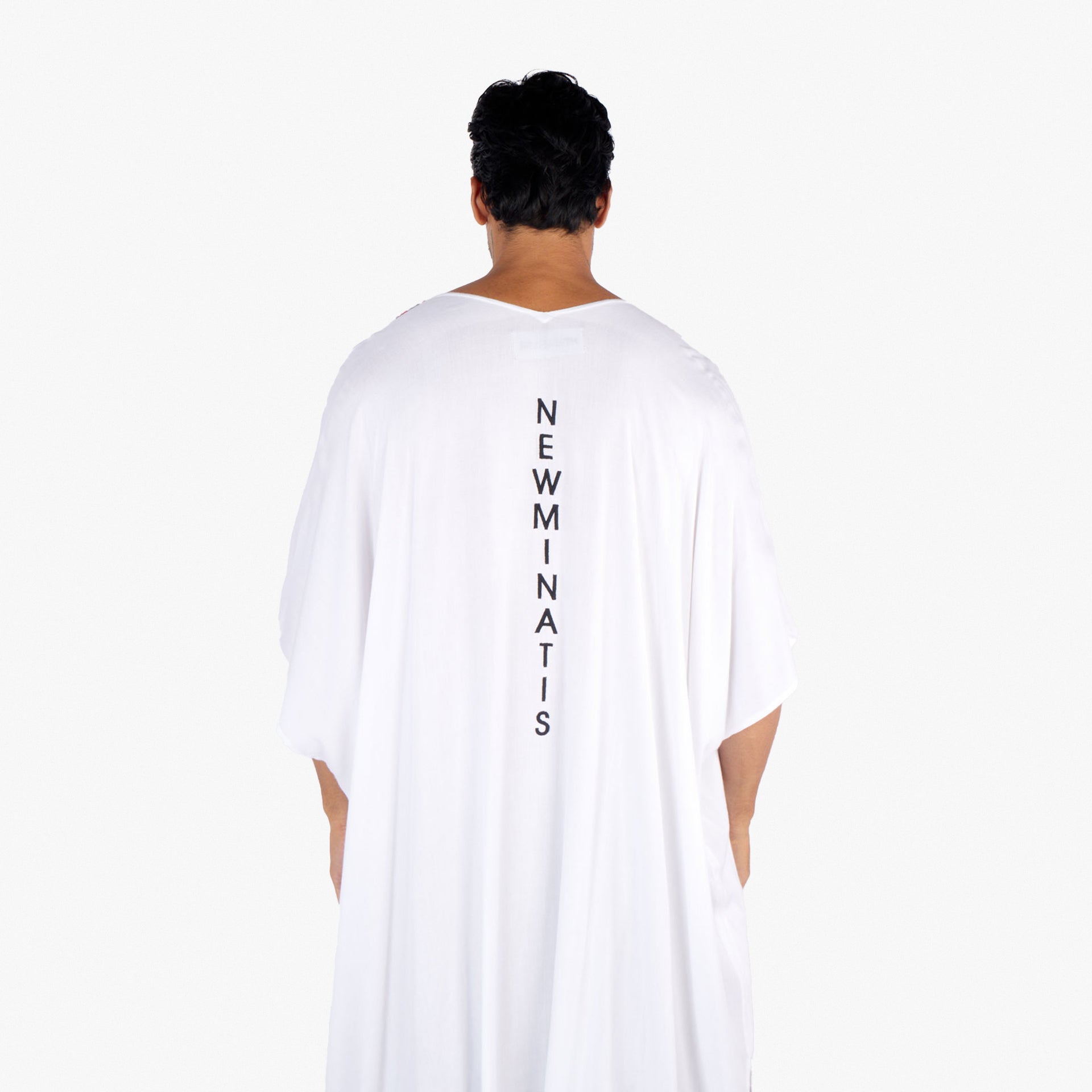 Elysian Unisex White Short Sleeve Kimono by Newminatis - WECRE8