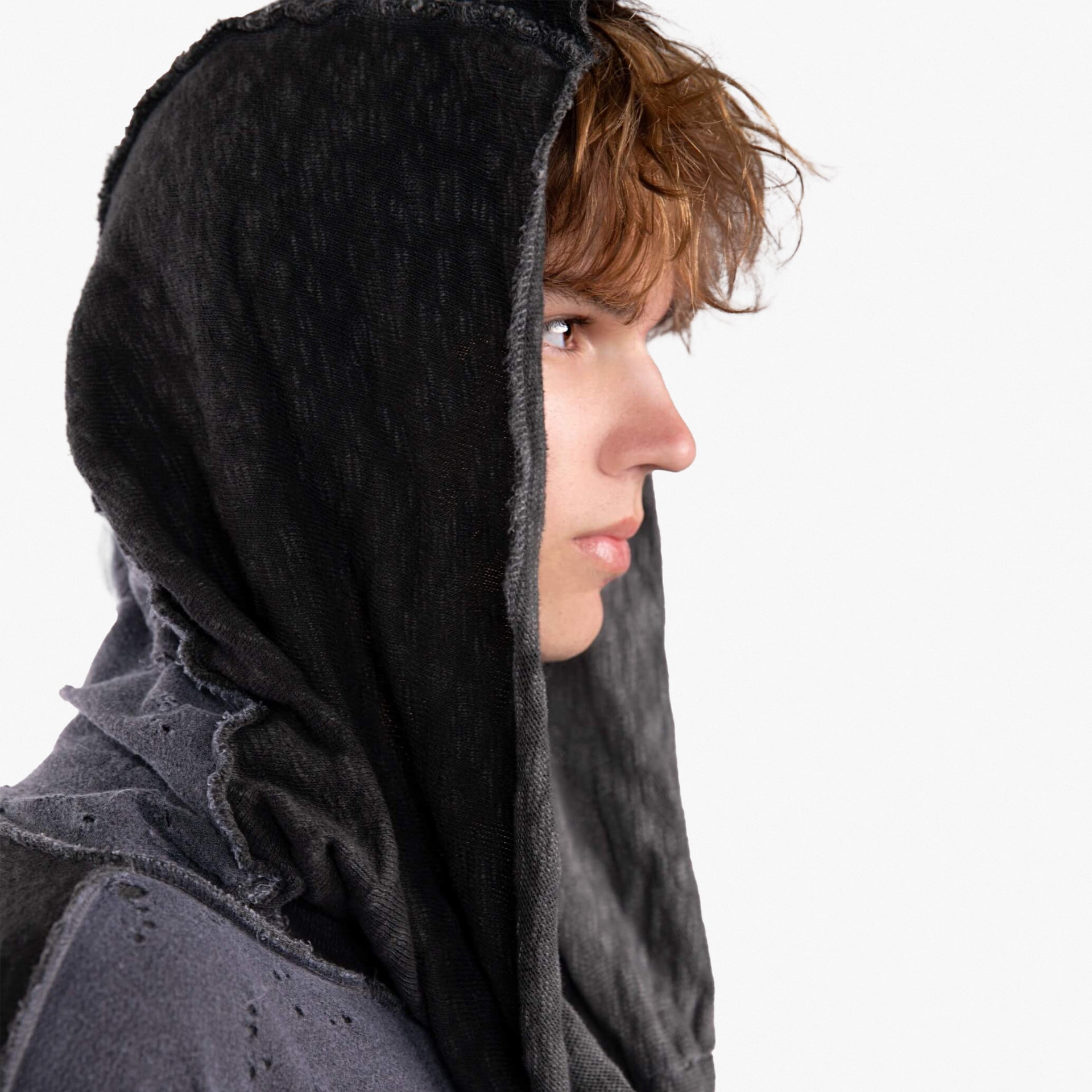 Galaxy Unisex Grey Long Cowl Neck Hoodie by Newminatis - WECRE8