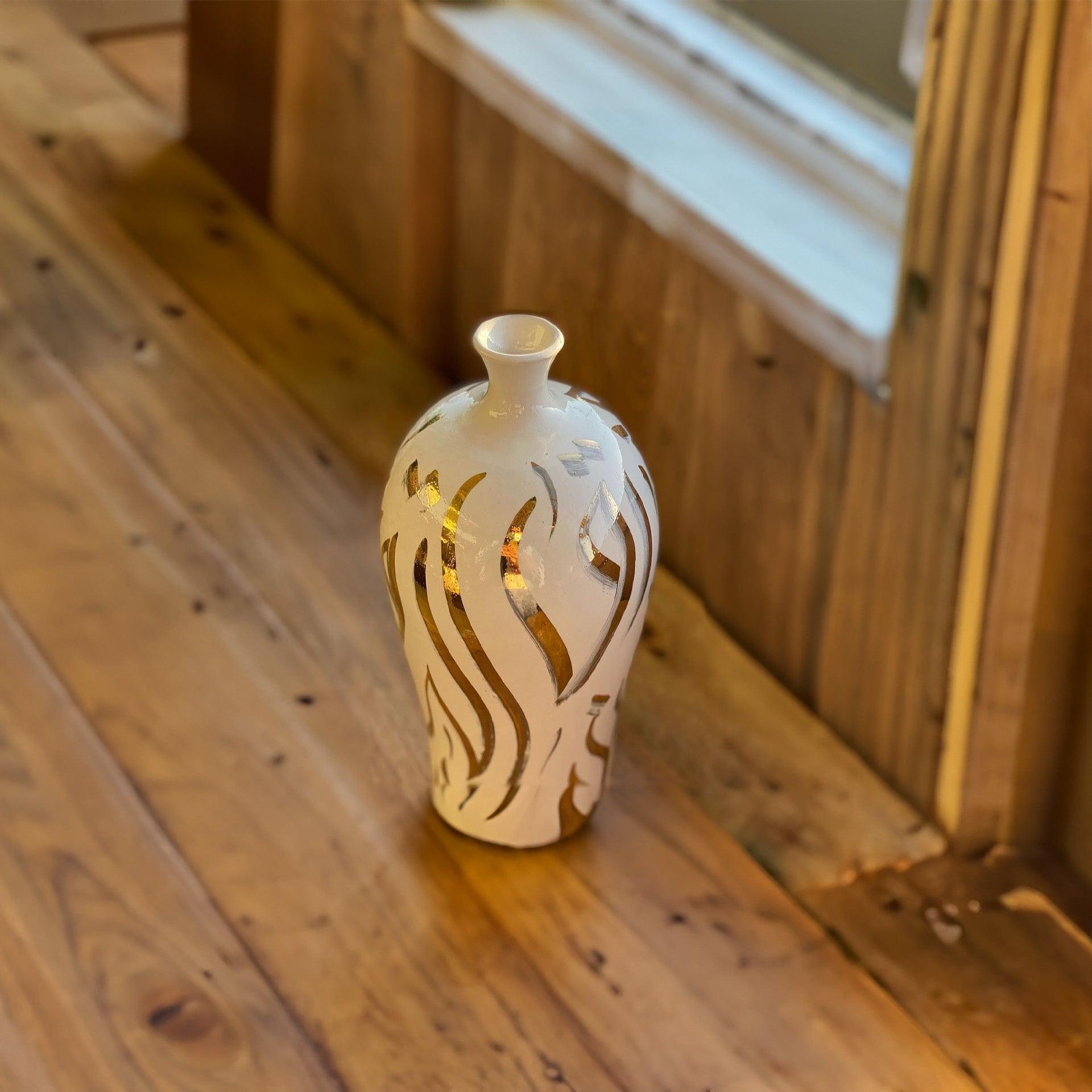 Gold Ceramic Vase By Keramos Studio - WECRE8