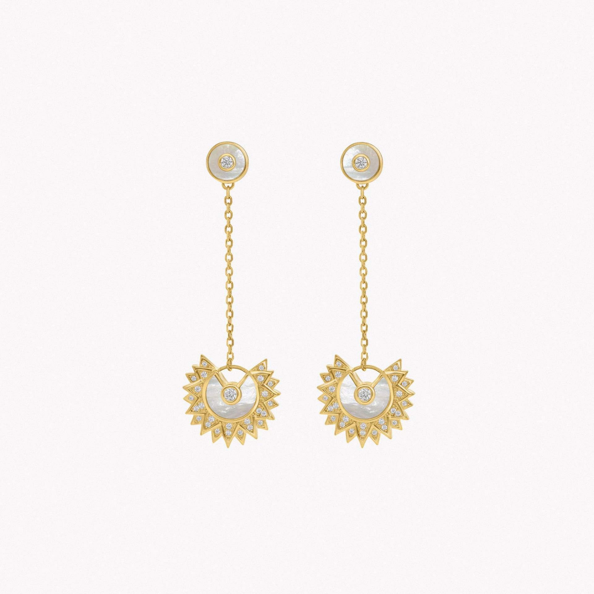 Gold Sunshine Earrings From Le-Soleil - WECRE8