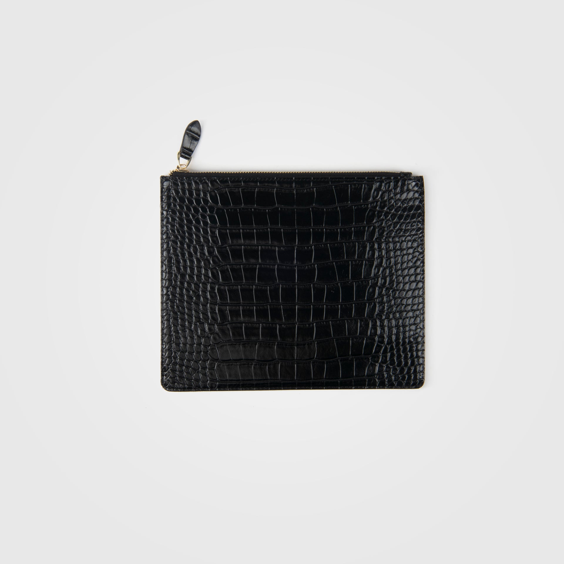 Gray And Black Leather Pouch From Vogue By S - WECRE8