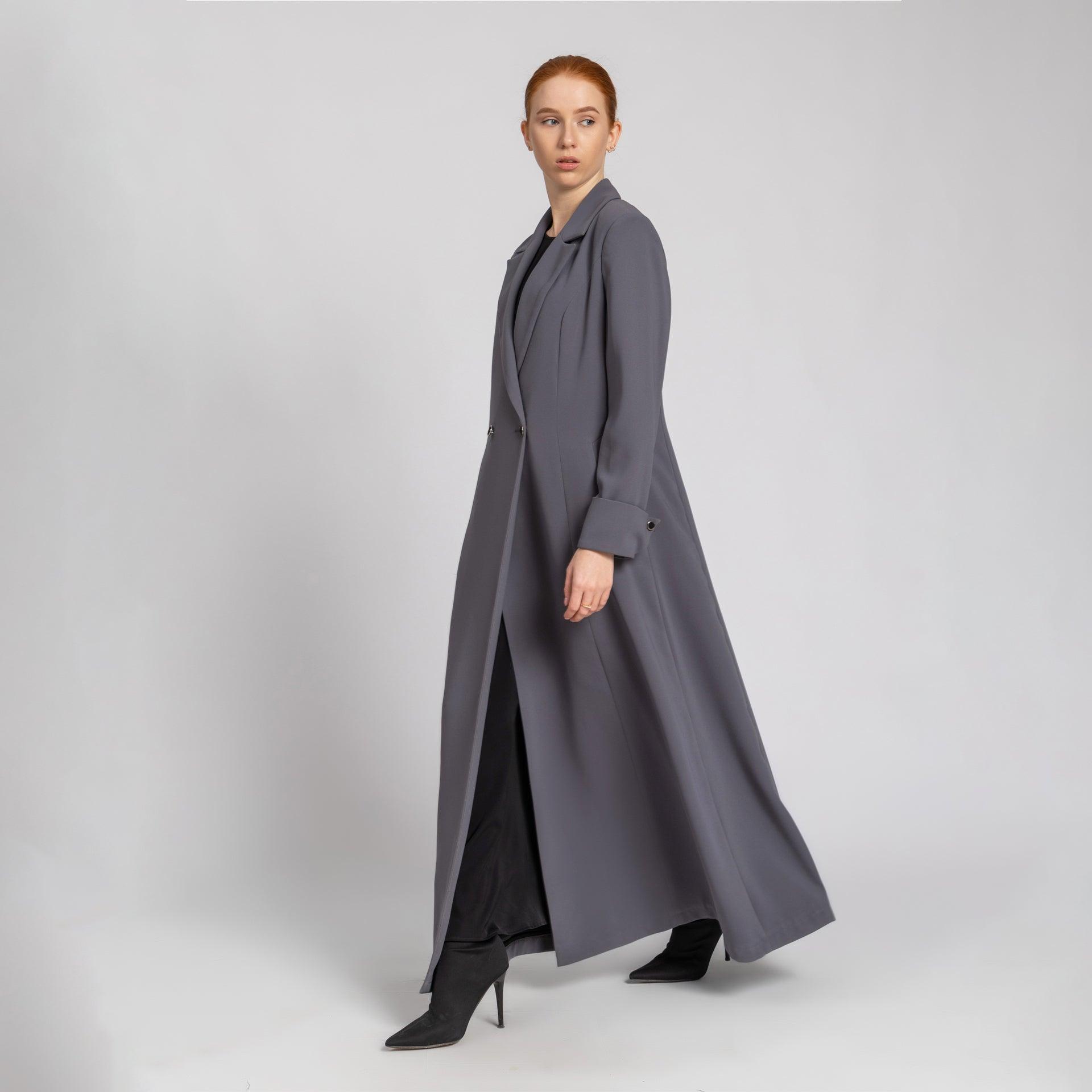 Gray Crepe Suit Abaya From Elanove - WECRE8