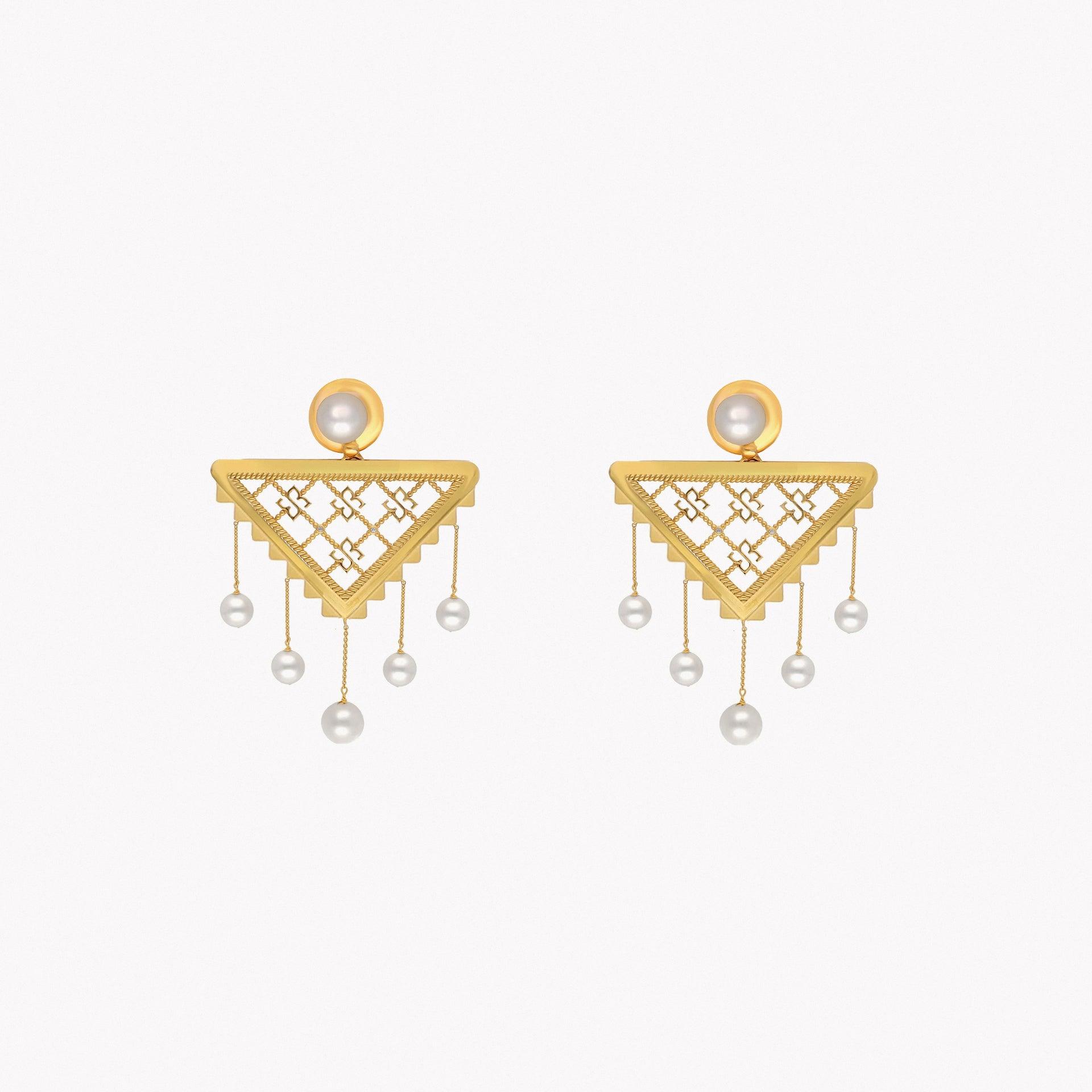 Jadeel Gold Earrings- Mom From Le-Soleil - WECRE8