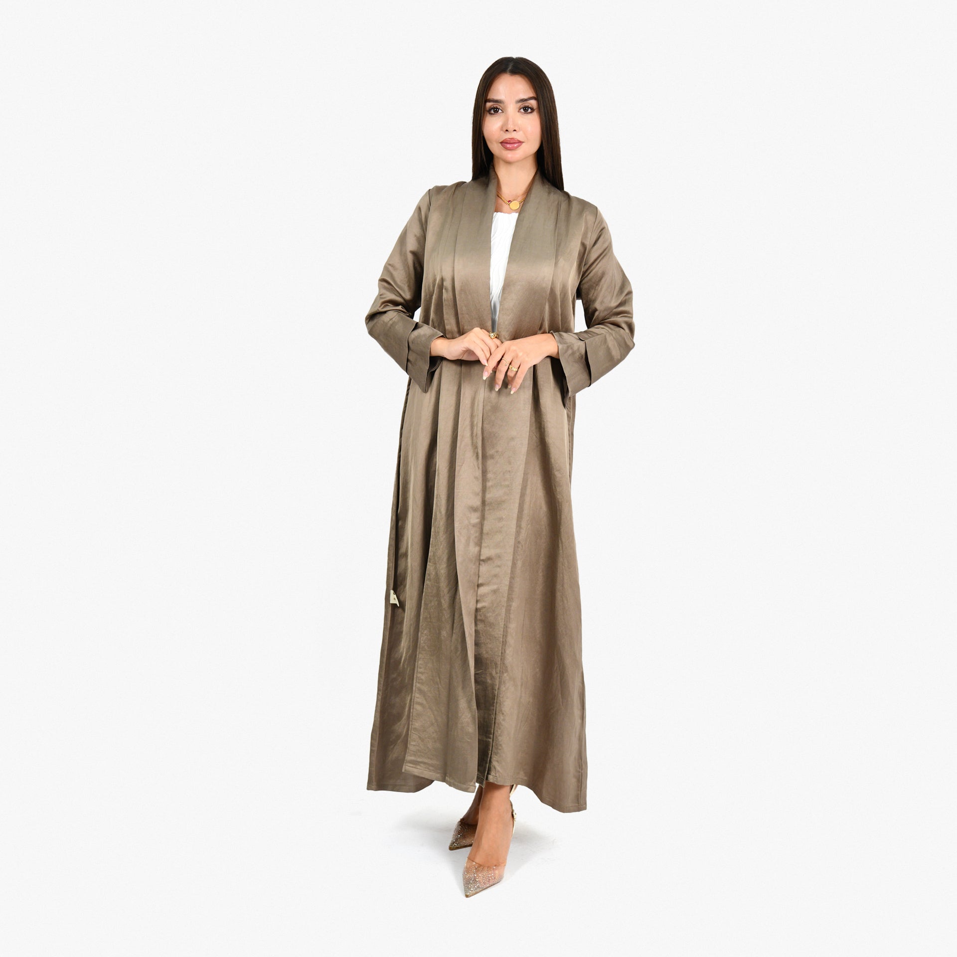 Khaki Abaya From Darzah - WECRE8