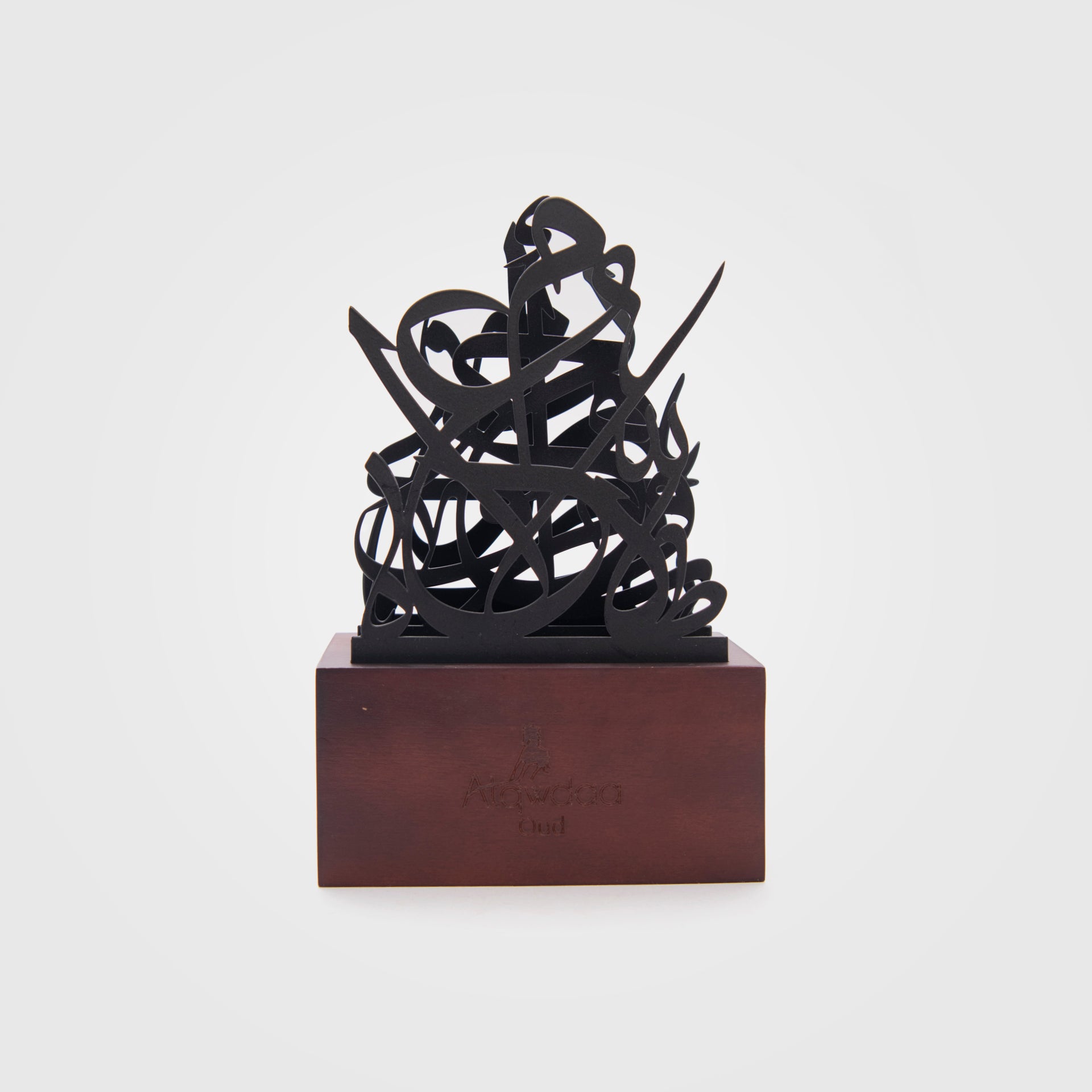 Letters Incense Burner With A Wooden Base From Alqwdaa Oud - WECRE8