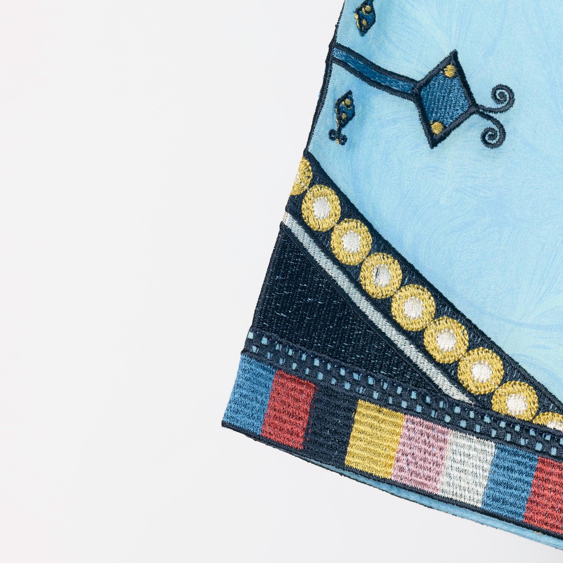 Light Blue Embroidery Jalabiya From Darzah - WECRE8