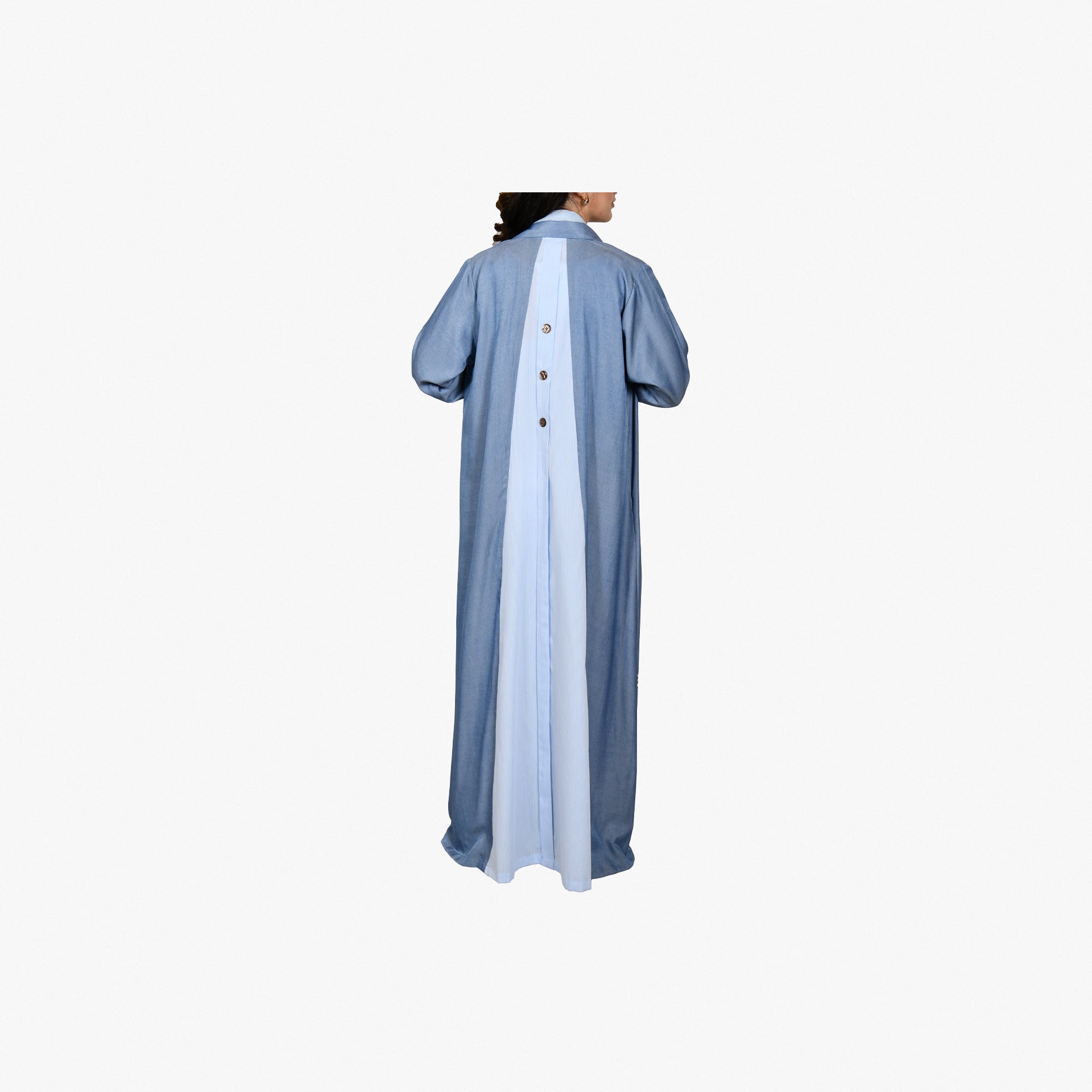 Light Blue Jeans Abaya From Darzah - WECRE8