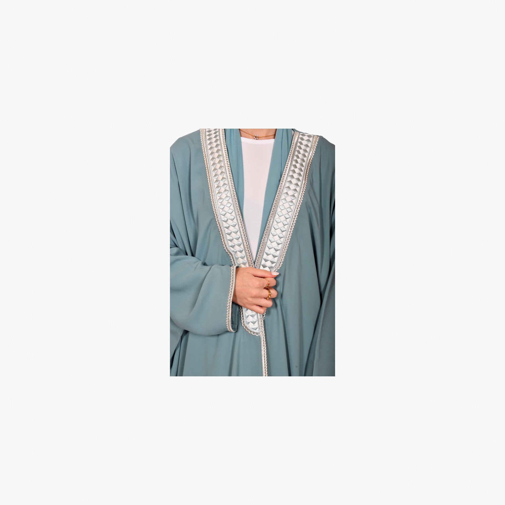 Light Blue Johara Abaya From Bisht Design - WECRE8