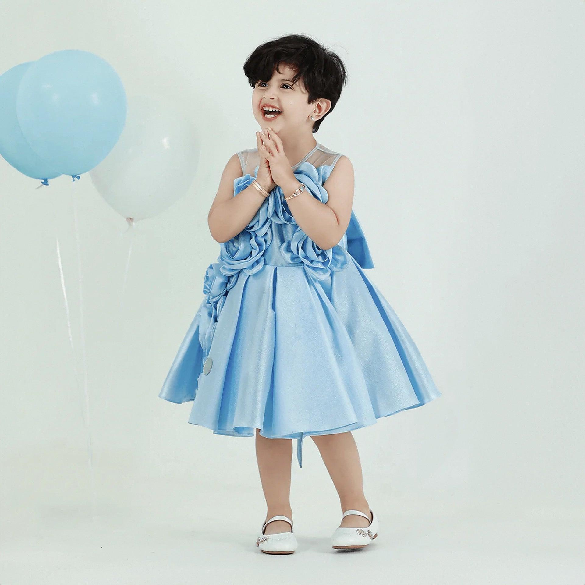 Light Sky Blue "Ladan" Dress By Shams Kids - WECRE8