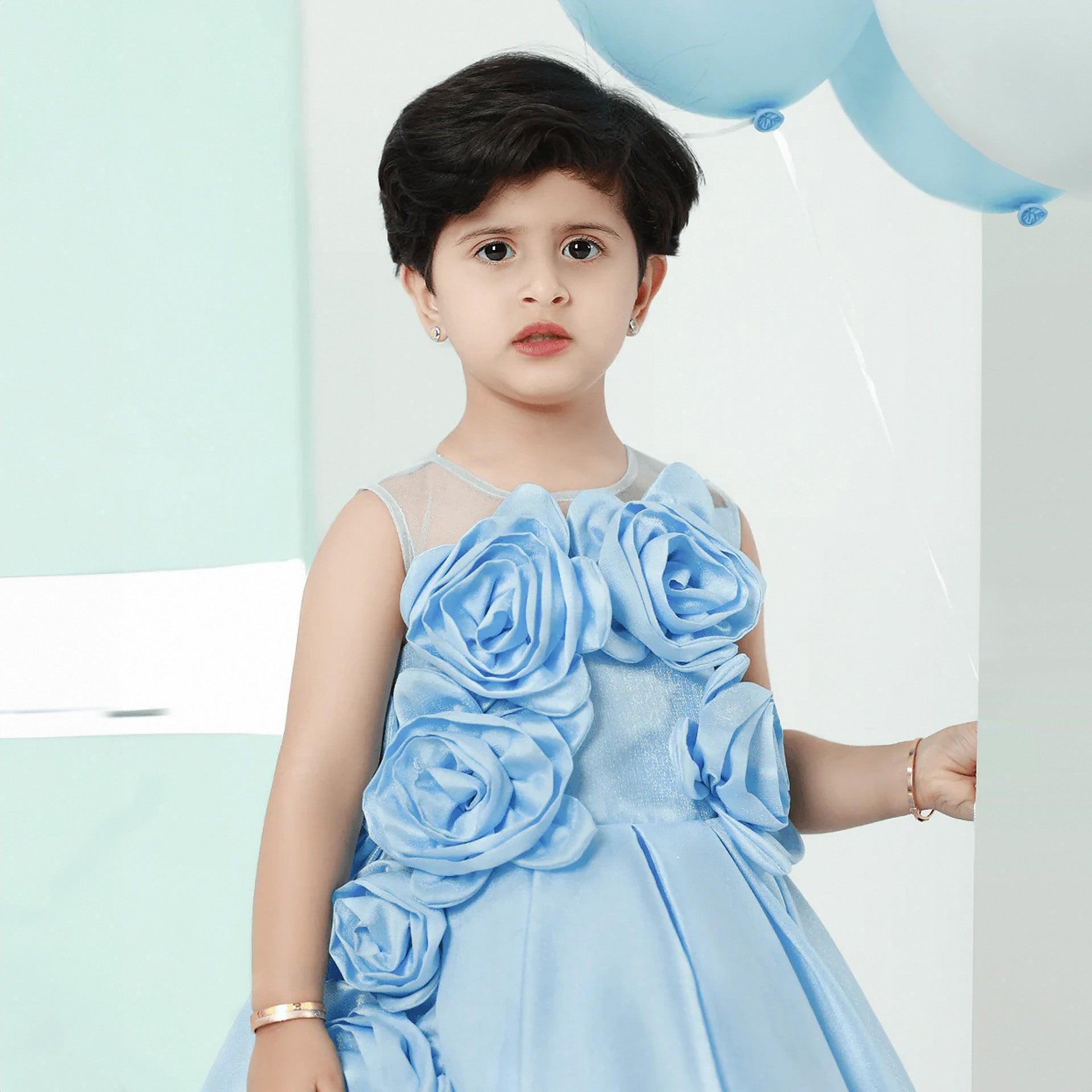 Light Sky Blue "Ladan" Dress By Shams Kids - WECRE8