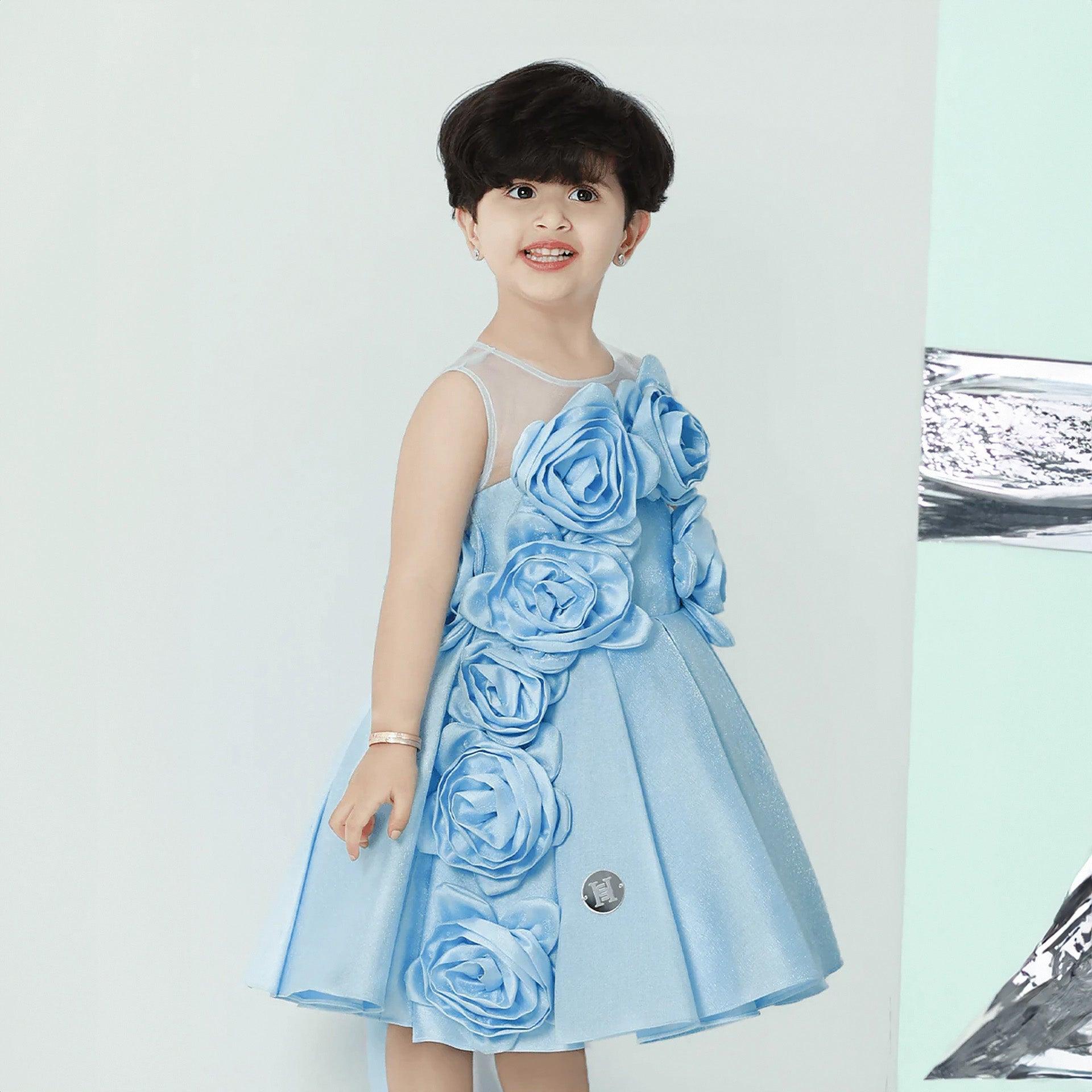 Light Sky Blue "Ladan" Dress By Shams Kids - WECRE8