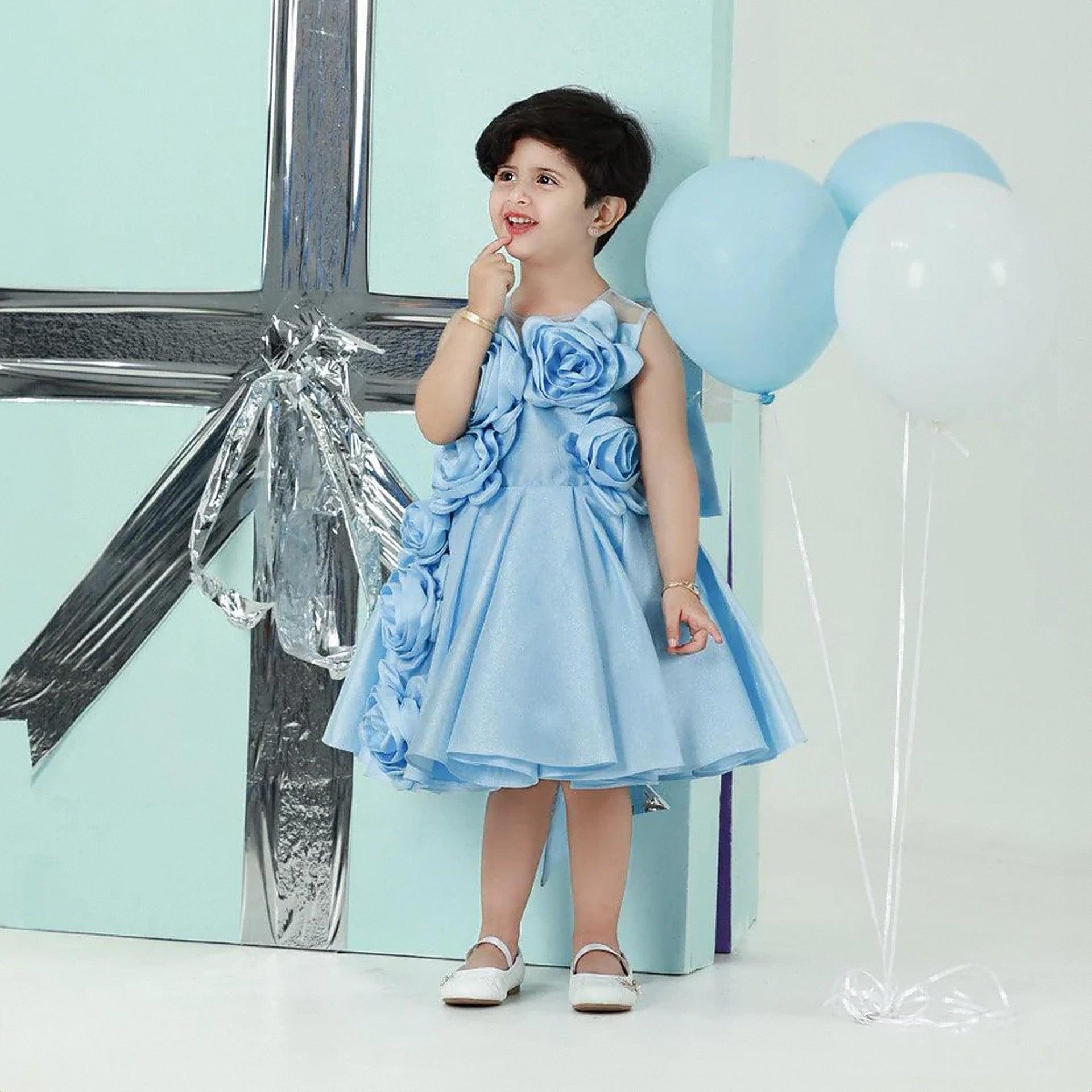 Light Sky Blue "Ladan" Dress By Shams Kids - WECRE8