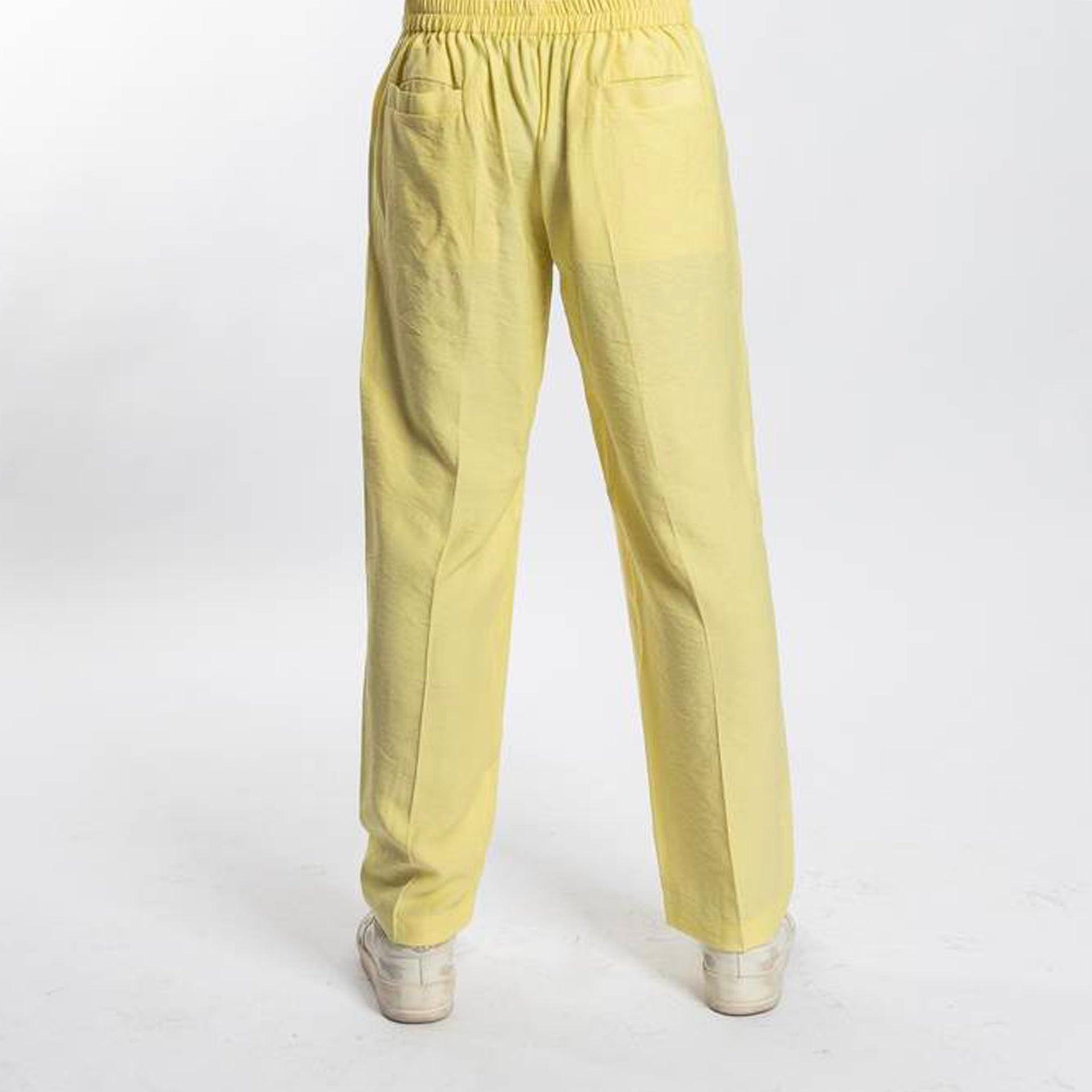 Light Yellow Linen Pants From Hajruss - WECRE8