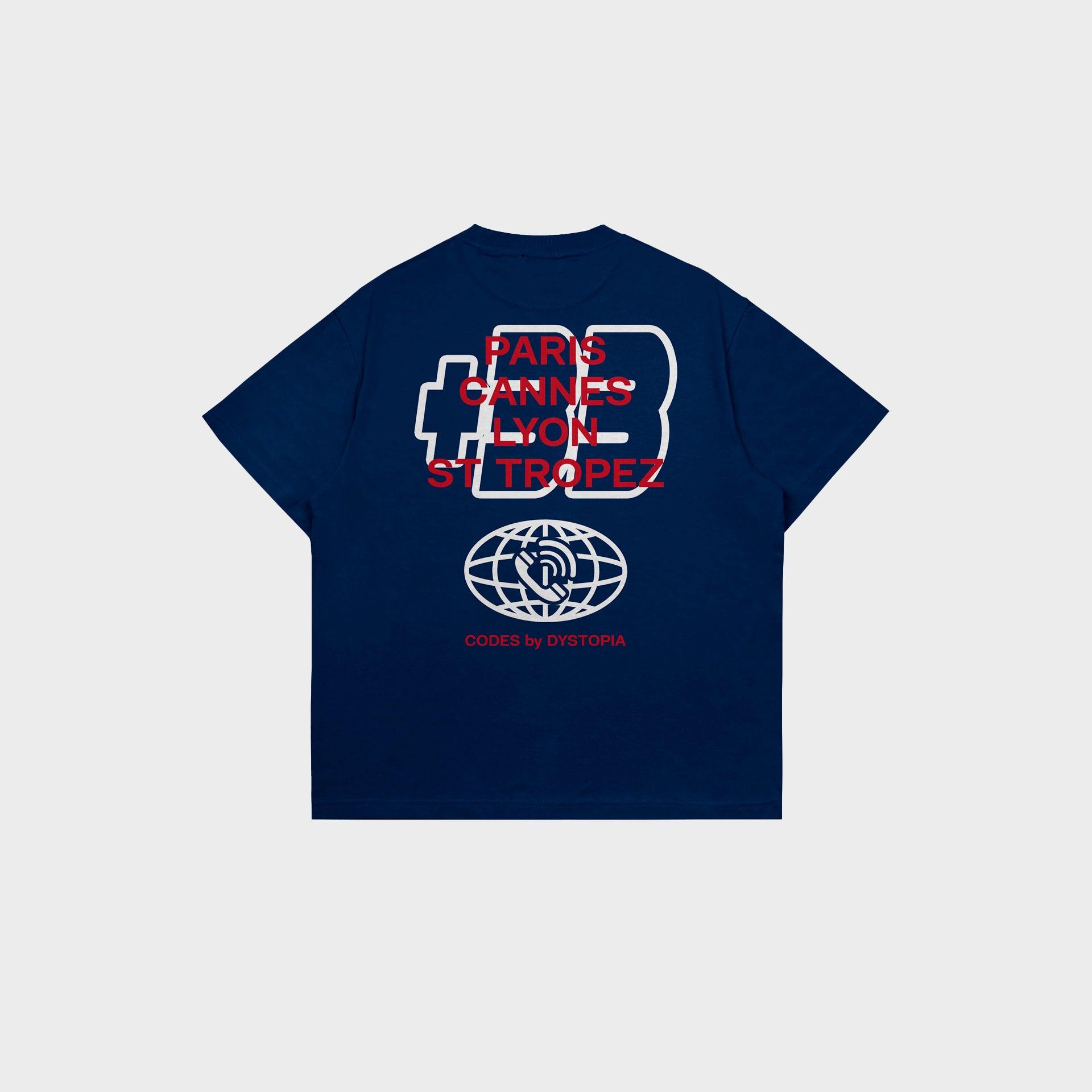 Navy +33 Code T-shirt From Dystopia - WECRE8