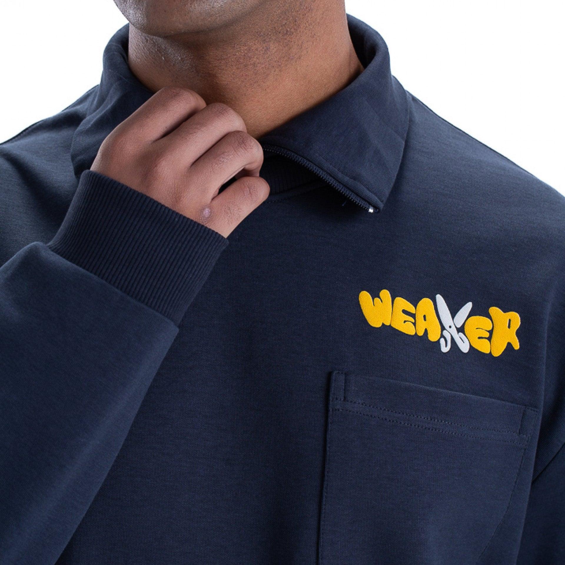Navy Blue Sweatshirt By Weaver Design - WECRE8