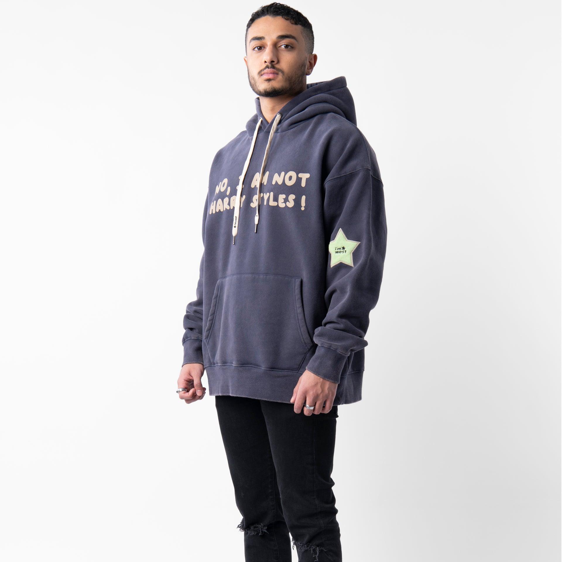 Navy No I'm Not Harry Styles Hoodie From I'm West - WECRE8