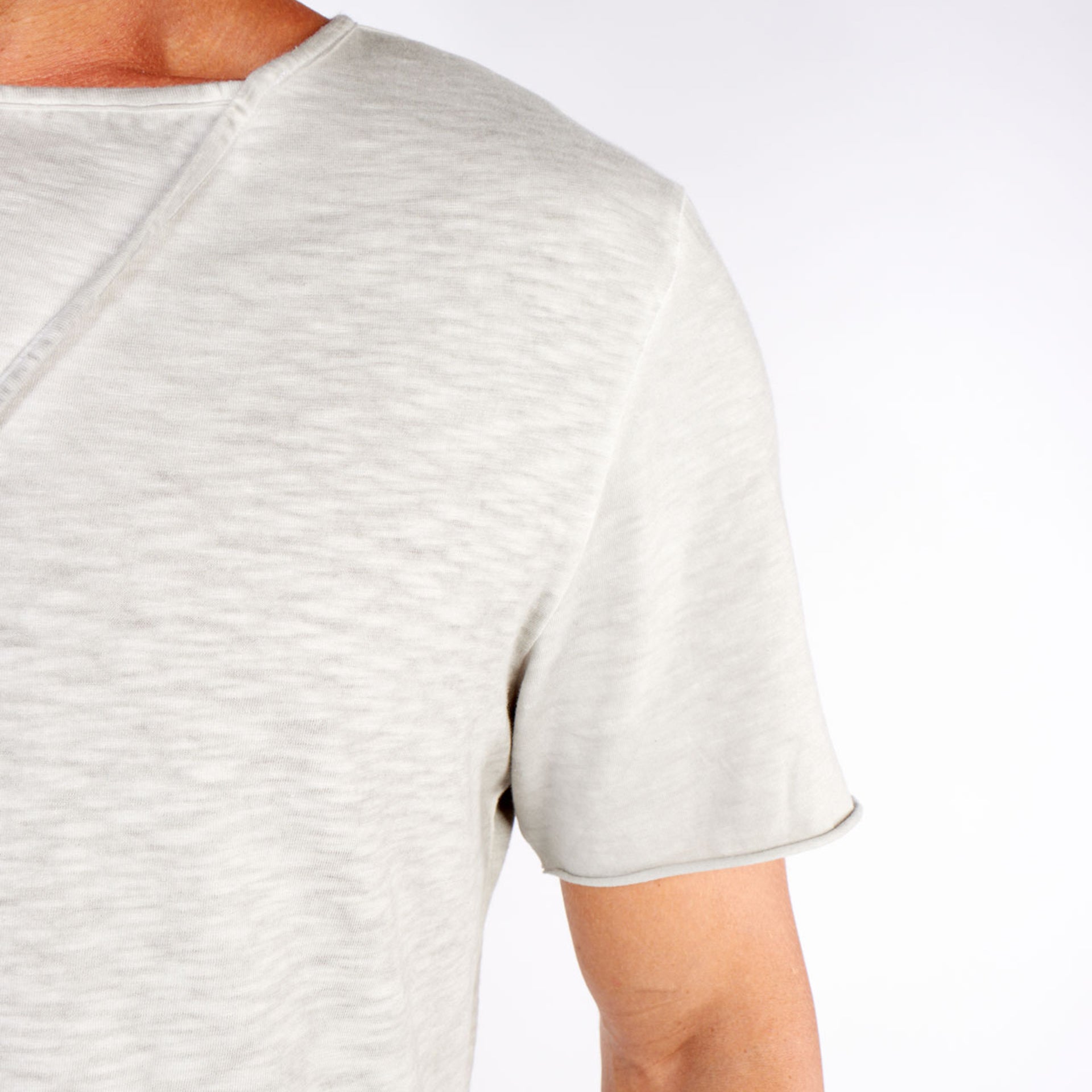 Nexus Men's Grey Asymmetrical Irregular Cut T-Shirt by Newminatis - WECRE8