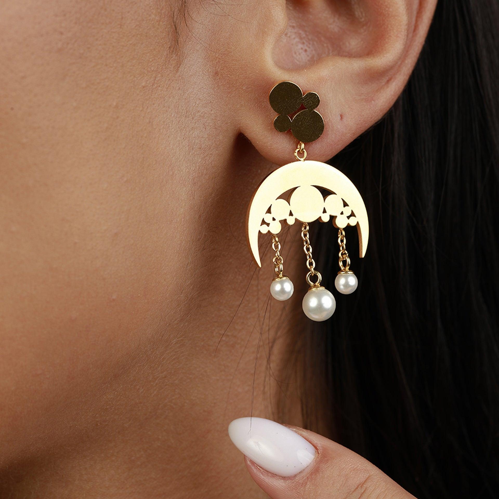 Noor Gold Earrings From Le-Soleil - WECRE8