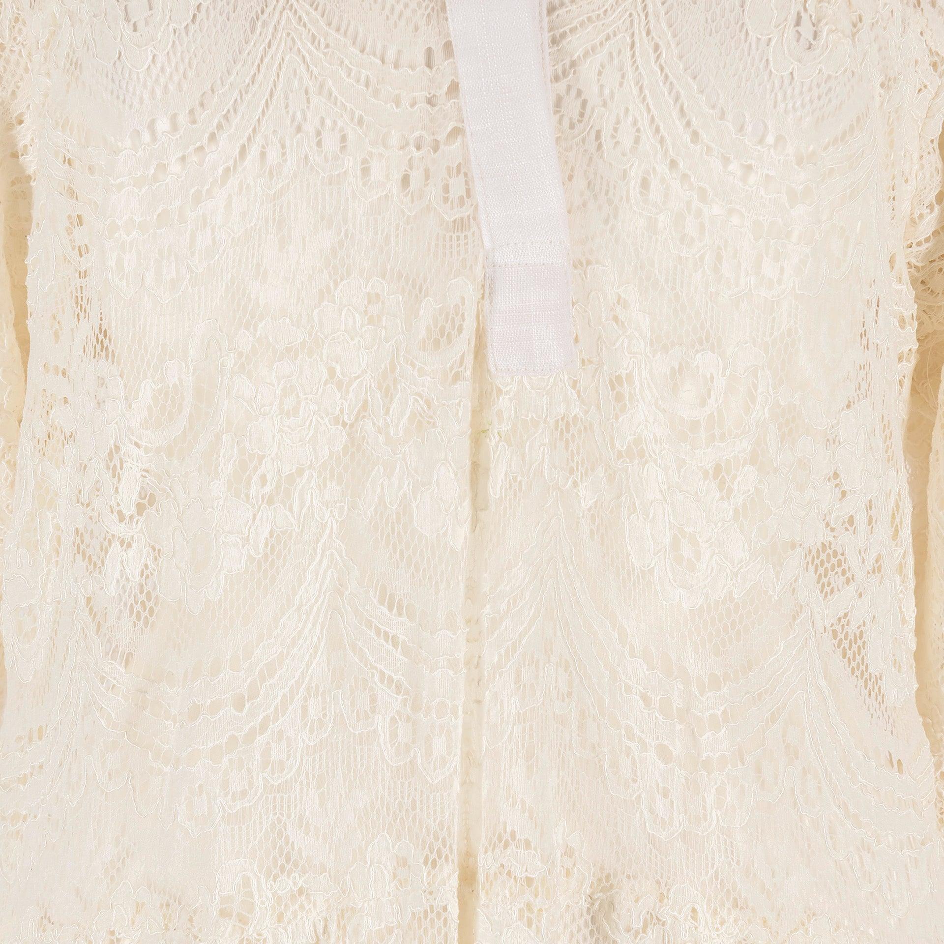 OFF- WHITE DENTELLE DRESS BY IVORI - WECRE8