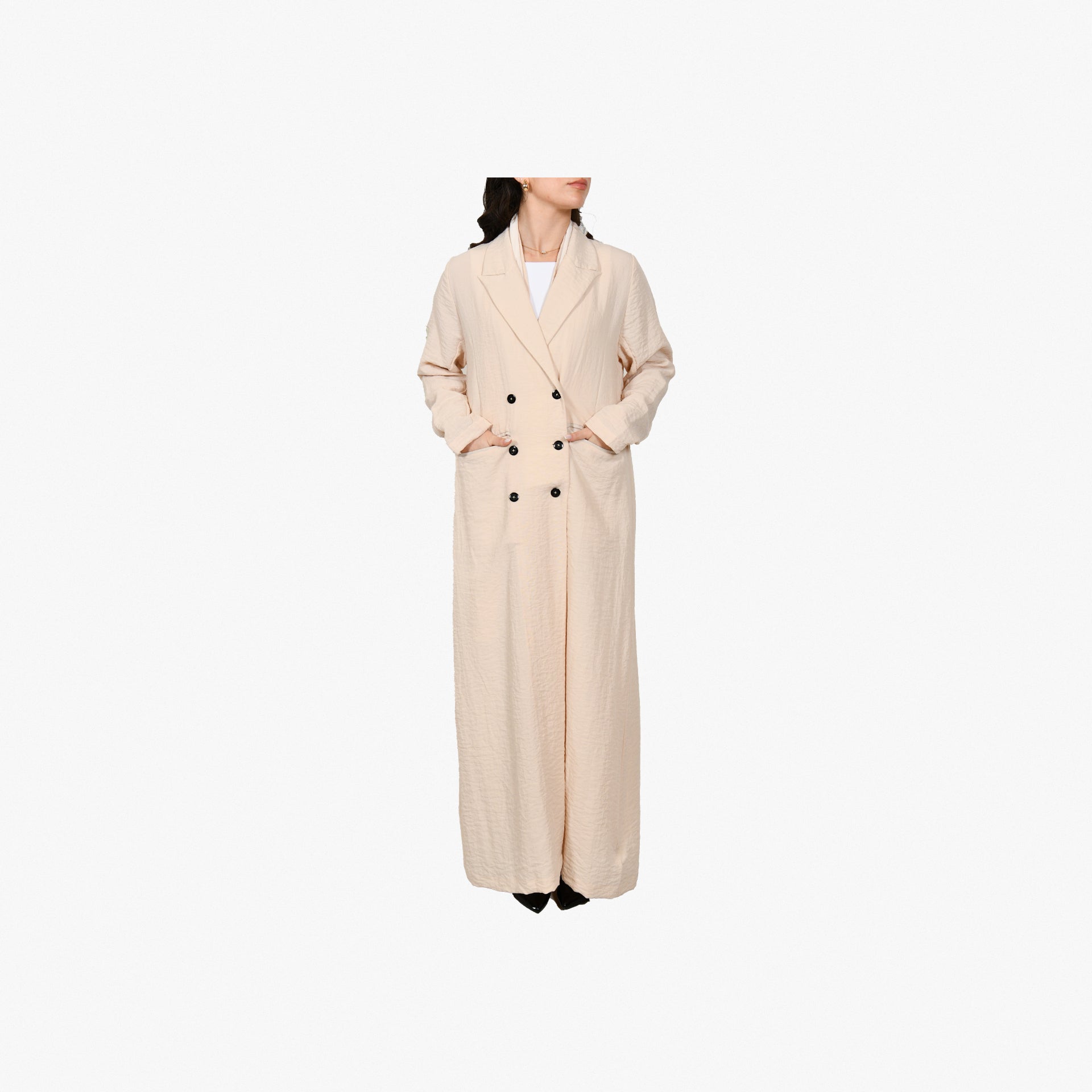 Off White Suit Abaya From Darzah - WECRE8