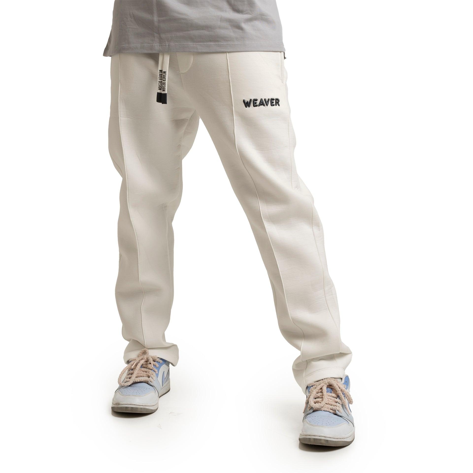 Off-White Unisex Pants From Weaver Design - WECRE8