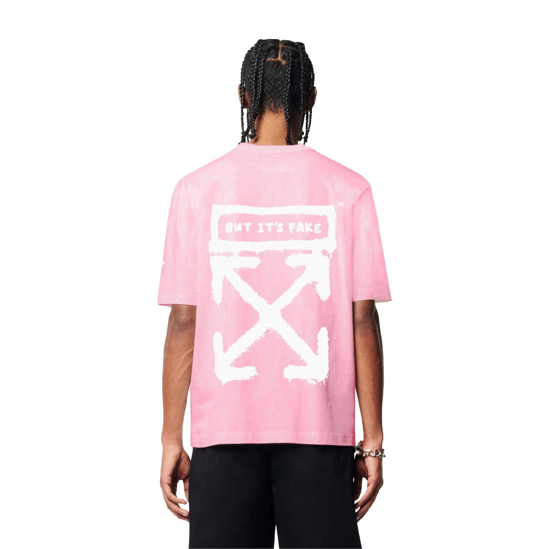 Pink T-shirt With a Back Print From I'm West - WECRE8