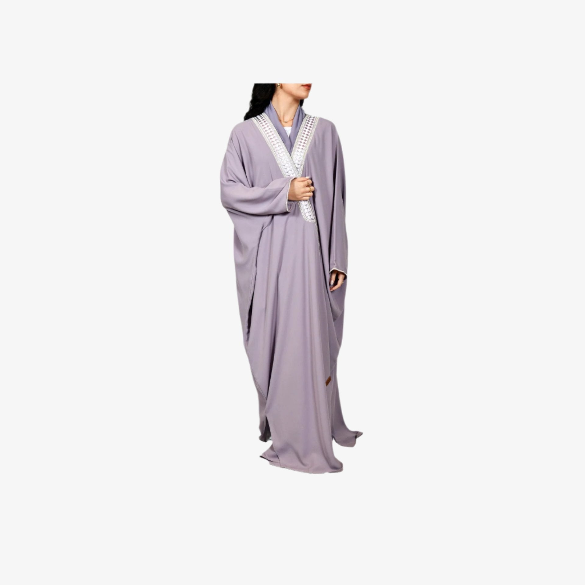 purple Hijazi Abaya From Bisht Design - WECRE8