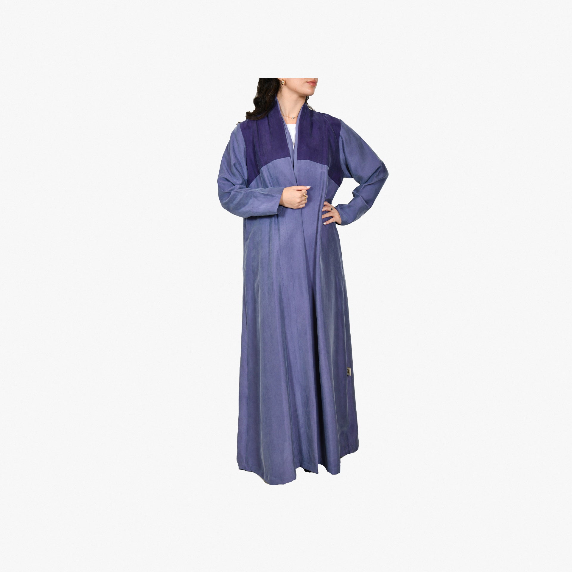 Purple Washed Silk Abaya From Darzah - WECRE8