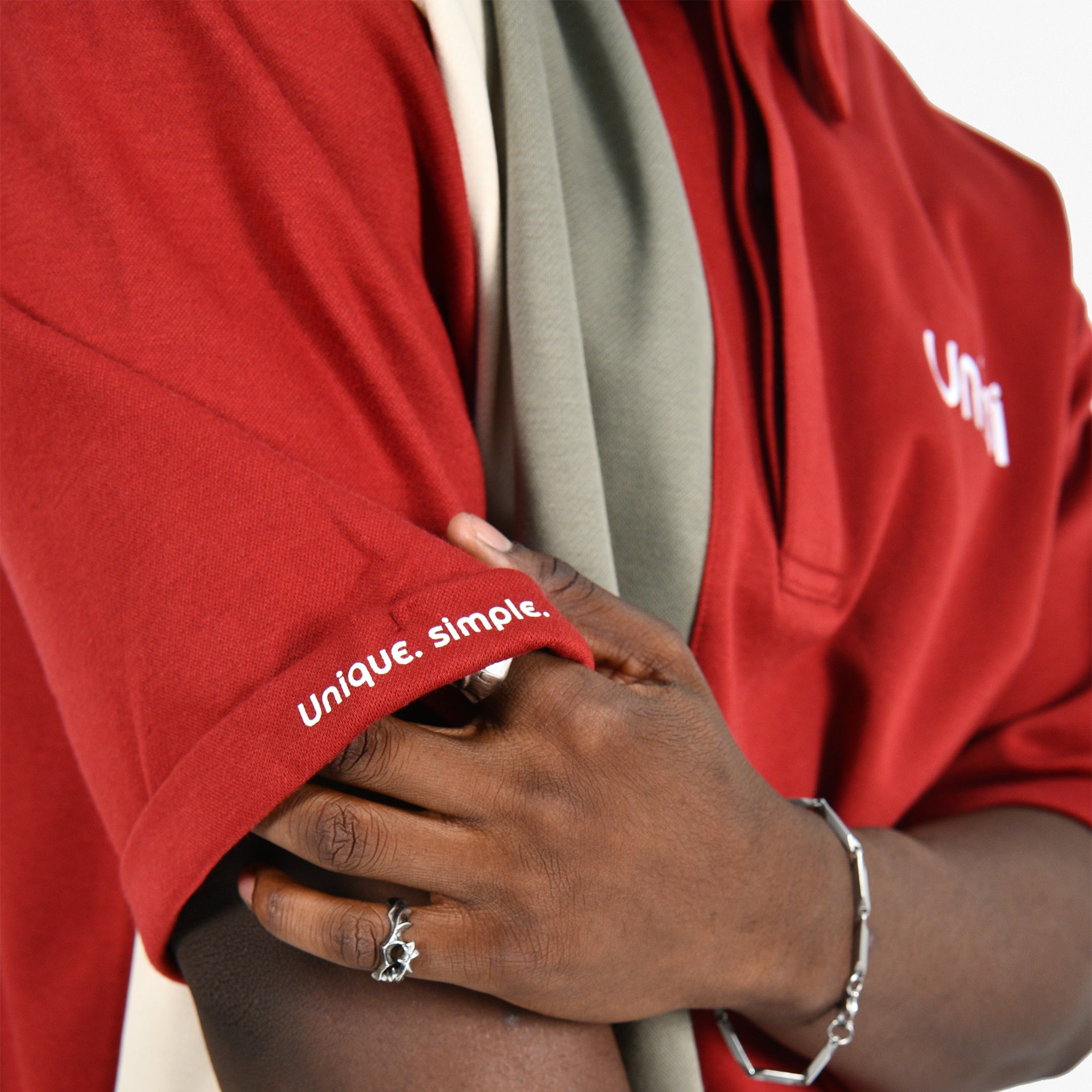 Red & Gray Polo Shirt From Unisi - WECRE8