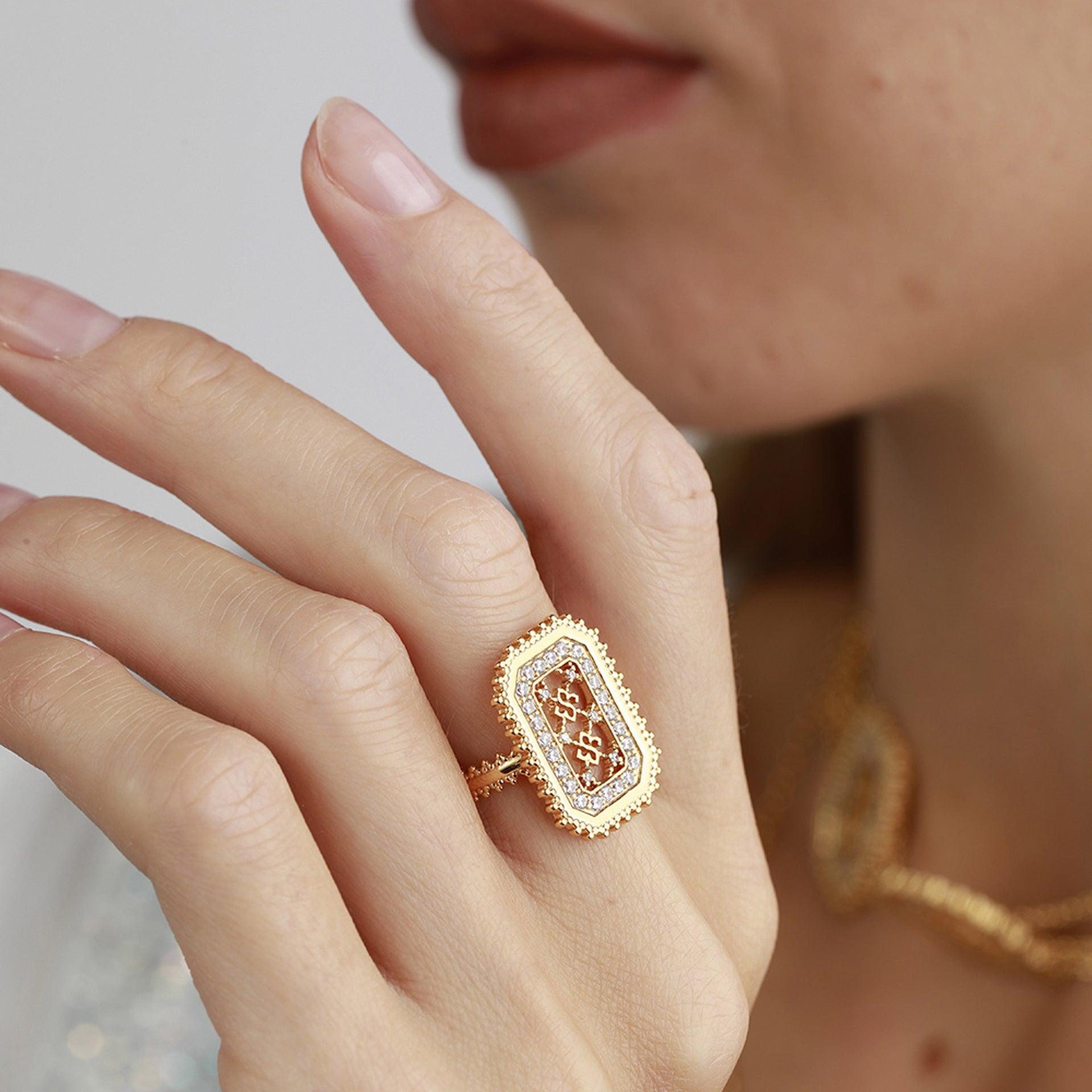 Ritaj Gold Ring From Le-Soleil - WECRE8