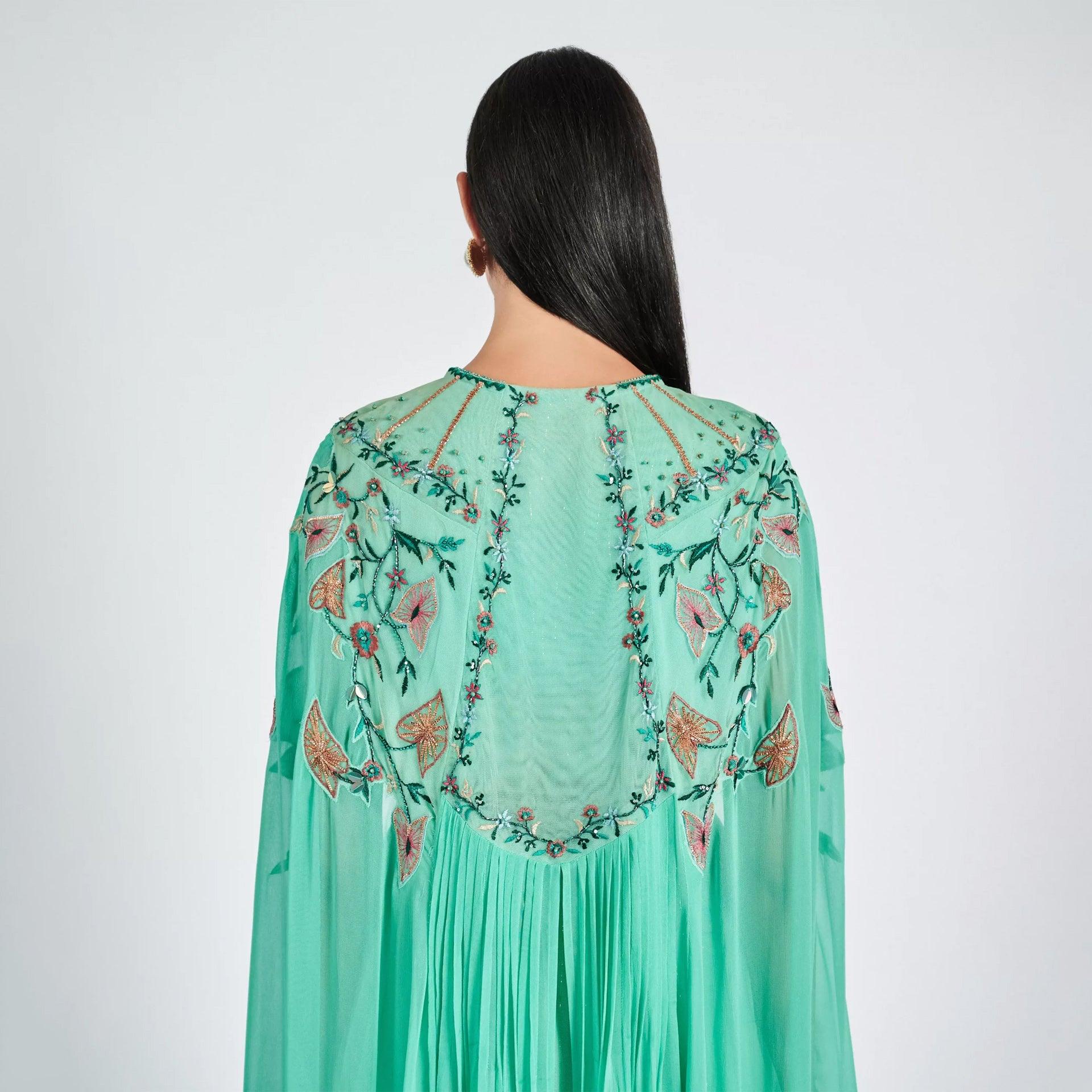 Turquoise Embroidery Samantha Dress From Shalky - WECRE8