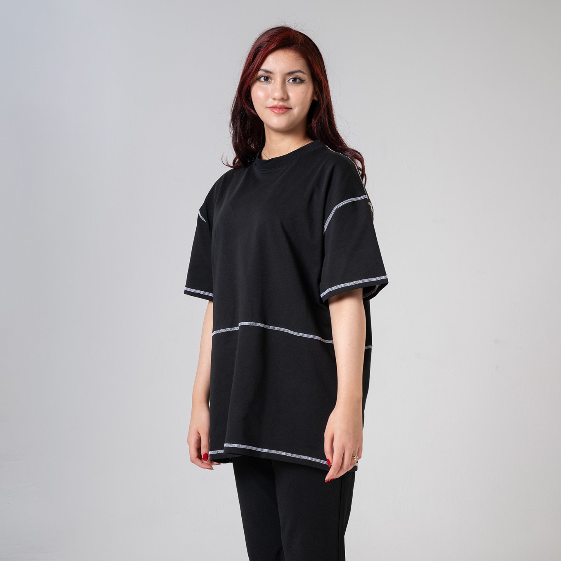 Unisex Black Stitching T-shirt by Chapter - WECRE8