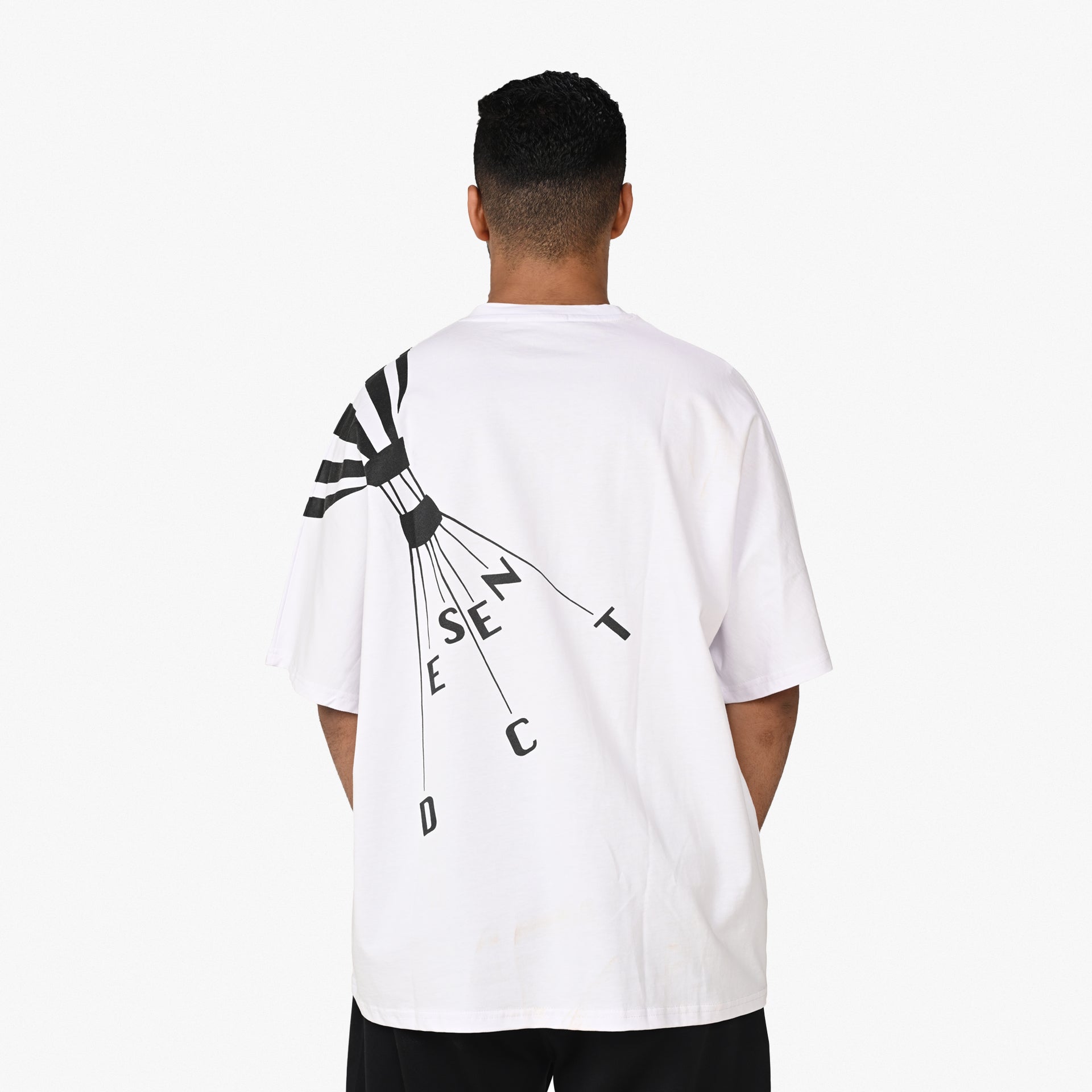 Unisex White Oversized T-shirt by Descent - WECRE8