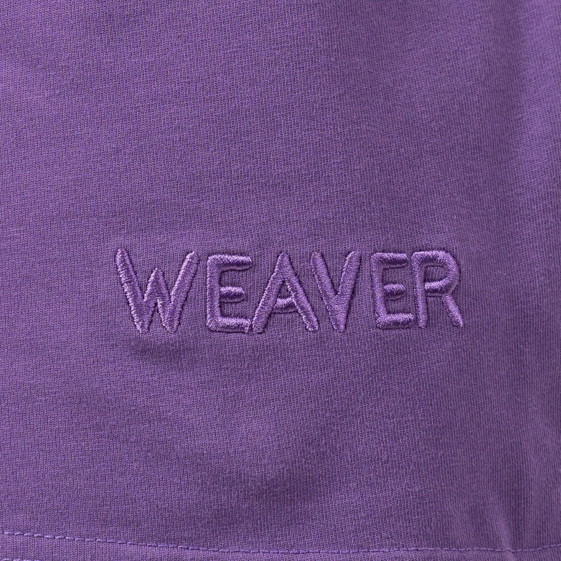 Washed Purple Cotton T-shirt By Weaver Design - WECRE8