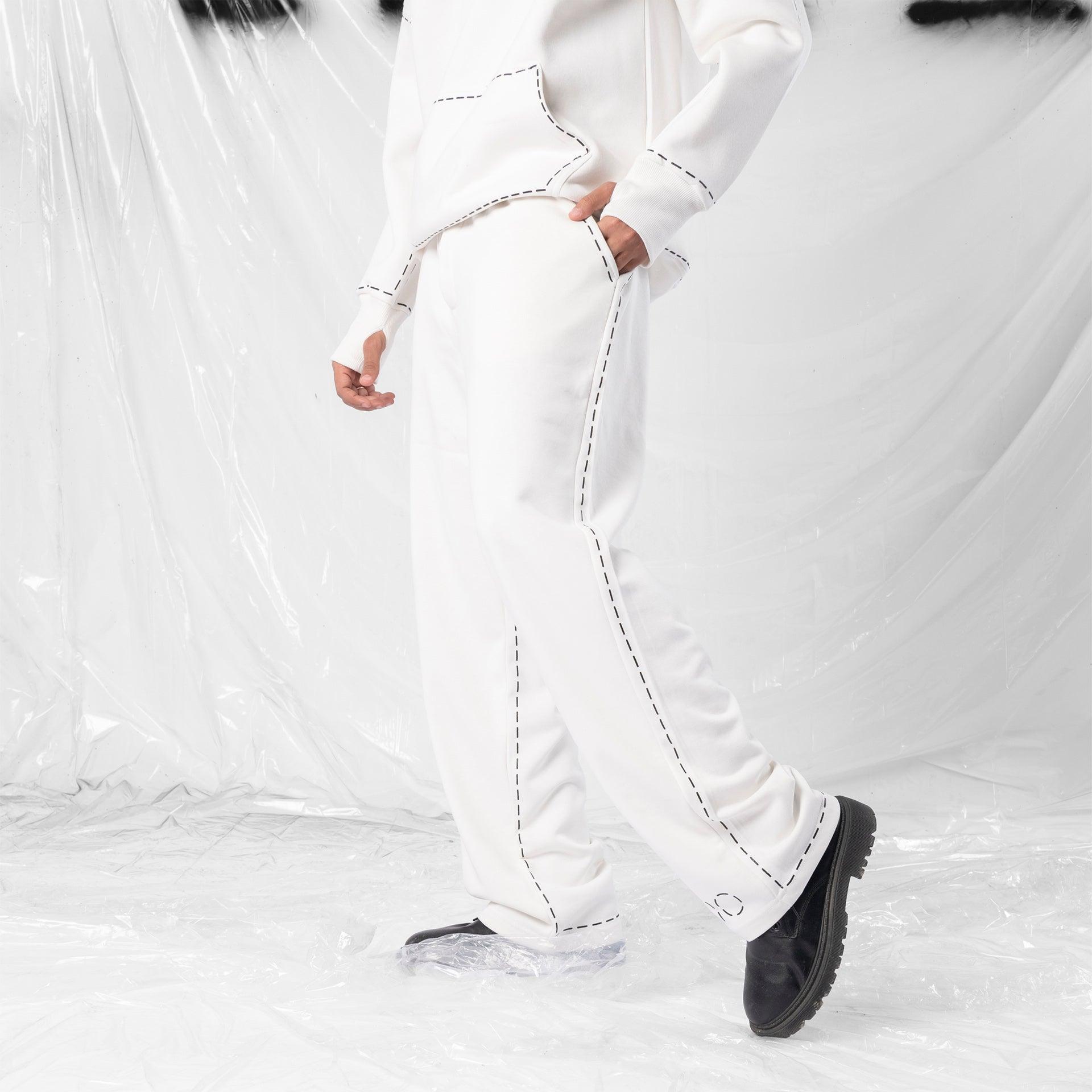 White 3D Pants From Cono - WECRE8