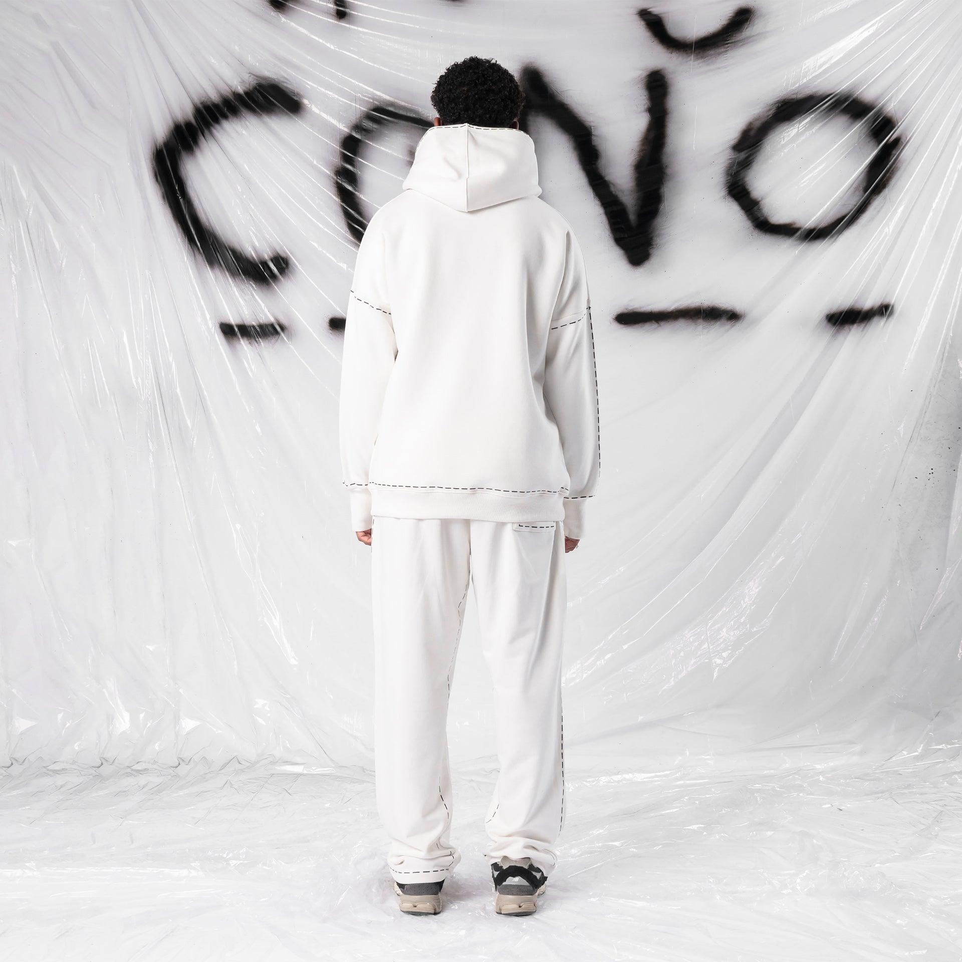 White 3D Pants From Cono - WECRE8