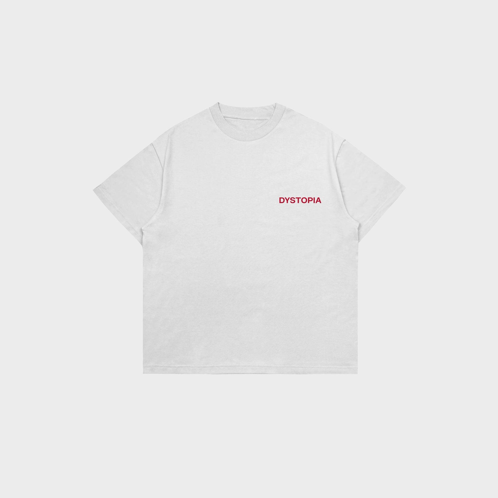 White +44 Code T-shirt From Dystopia - WECRE8