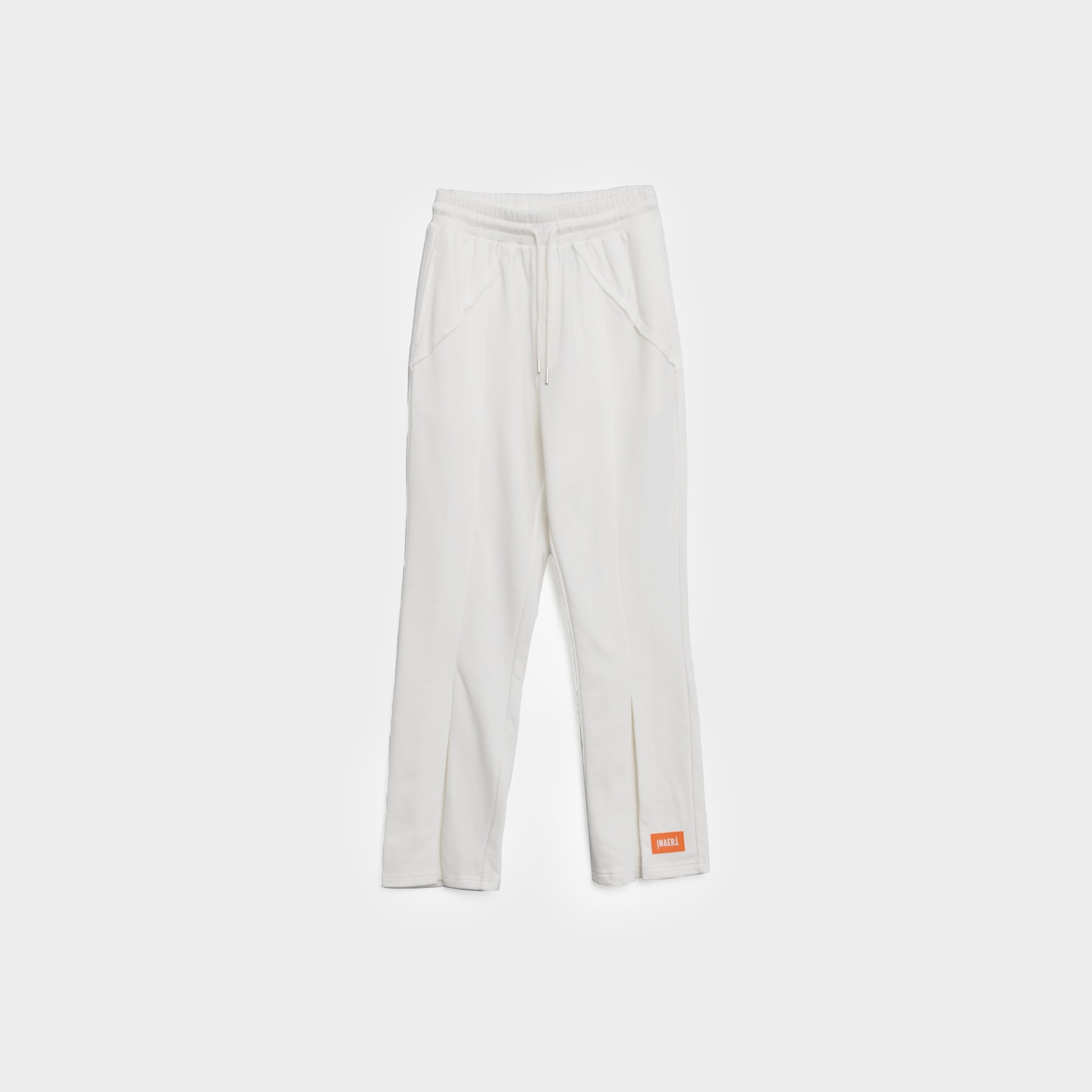 White cotton flared trousers From Invert - WECRE8