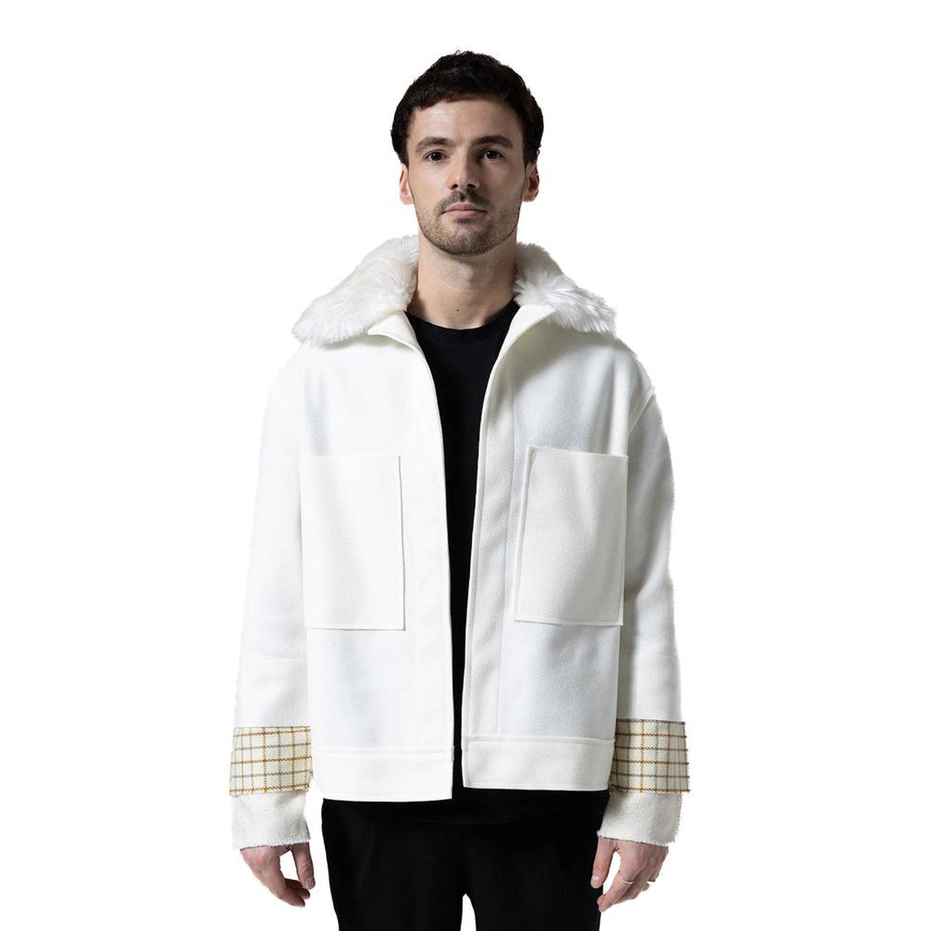 White David Crew Jacket From Hajruss - WECRE8