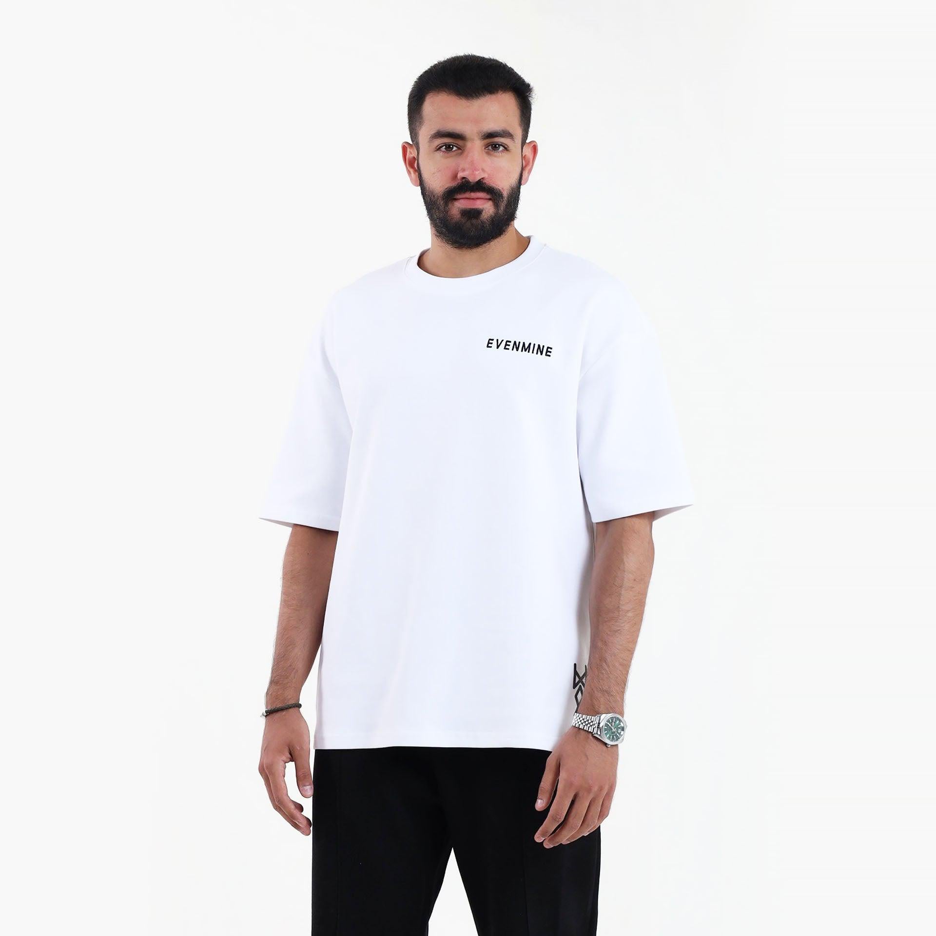 White Oversize T-shirt From Evenmine - WECRE8