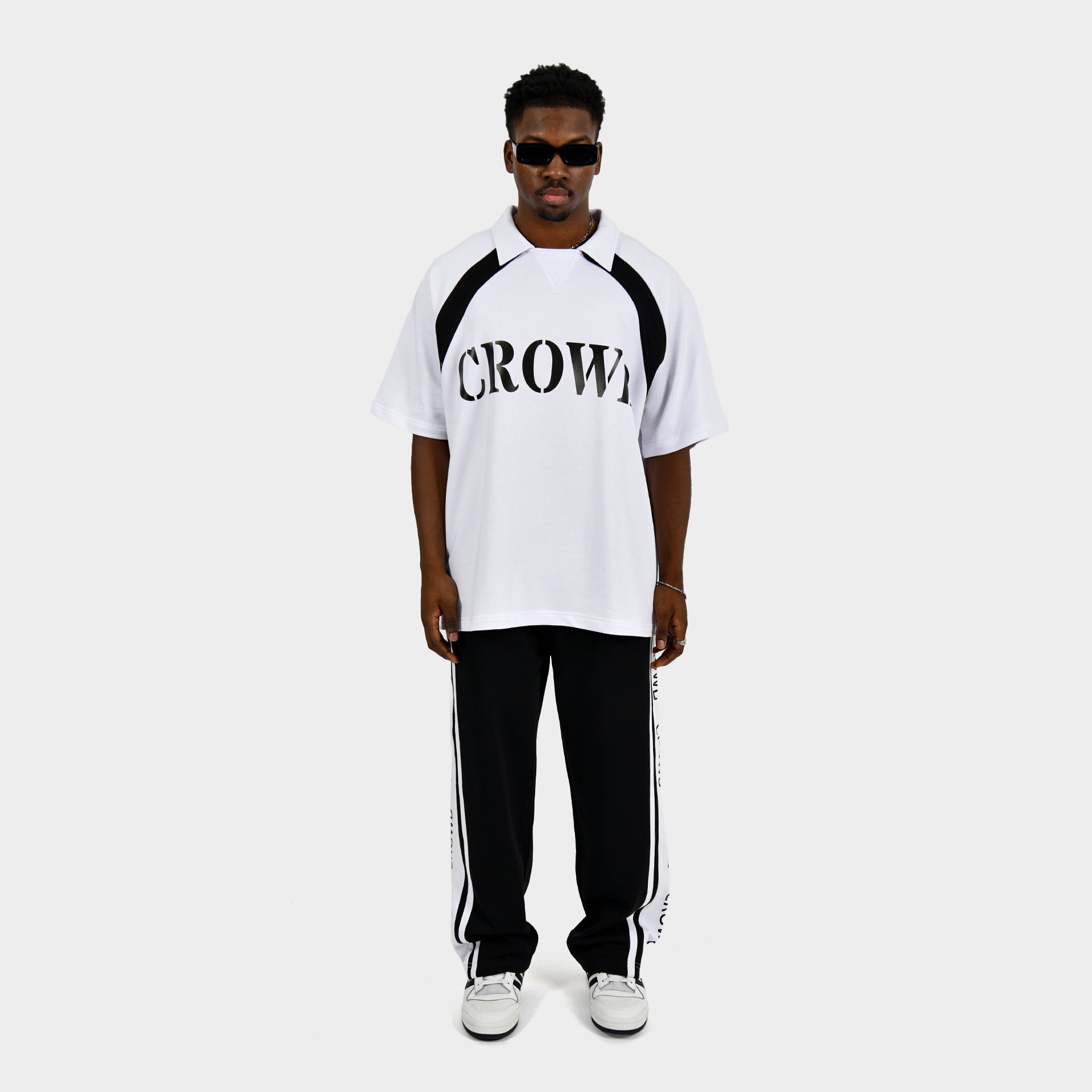 White Polo T-shirt From Crowd - WECRE8