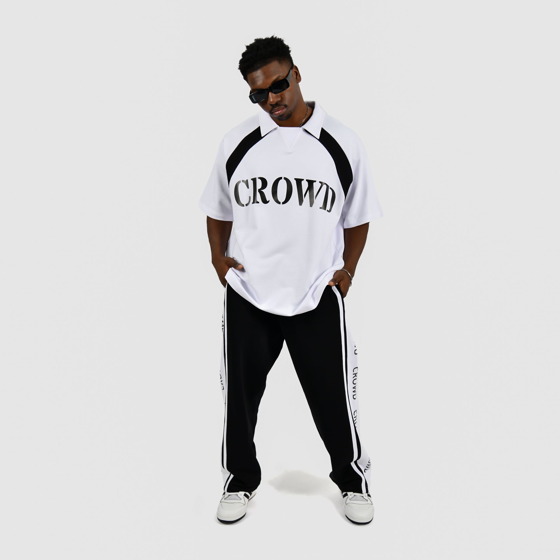 White Polo T-shirt From Crowd - WECRE8