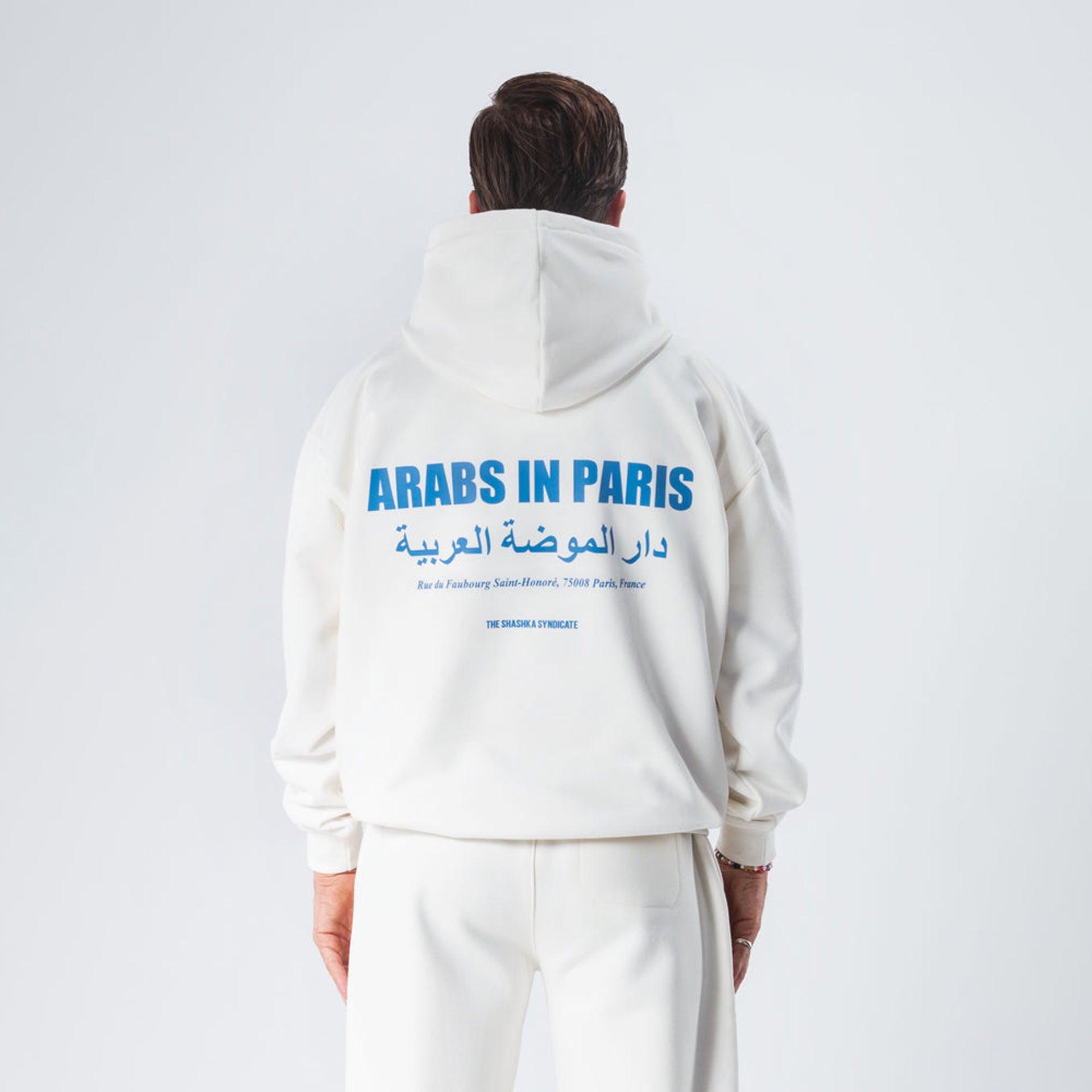 White Smoke Arabs in Paris Hoodie From Shashka - WECRE8